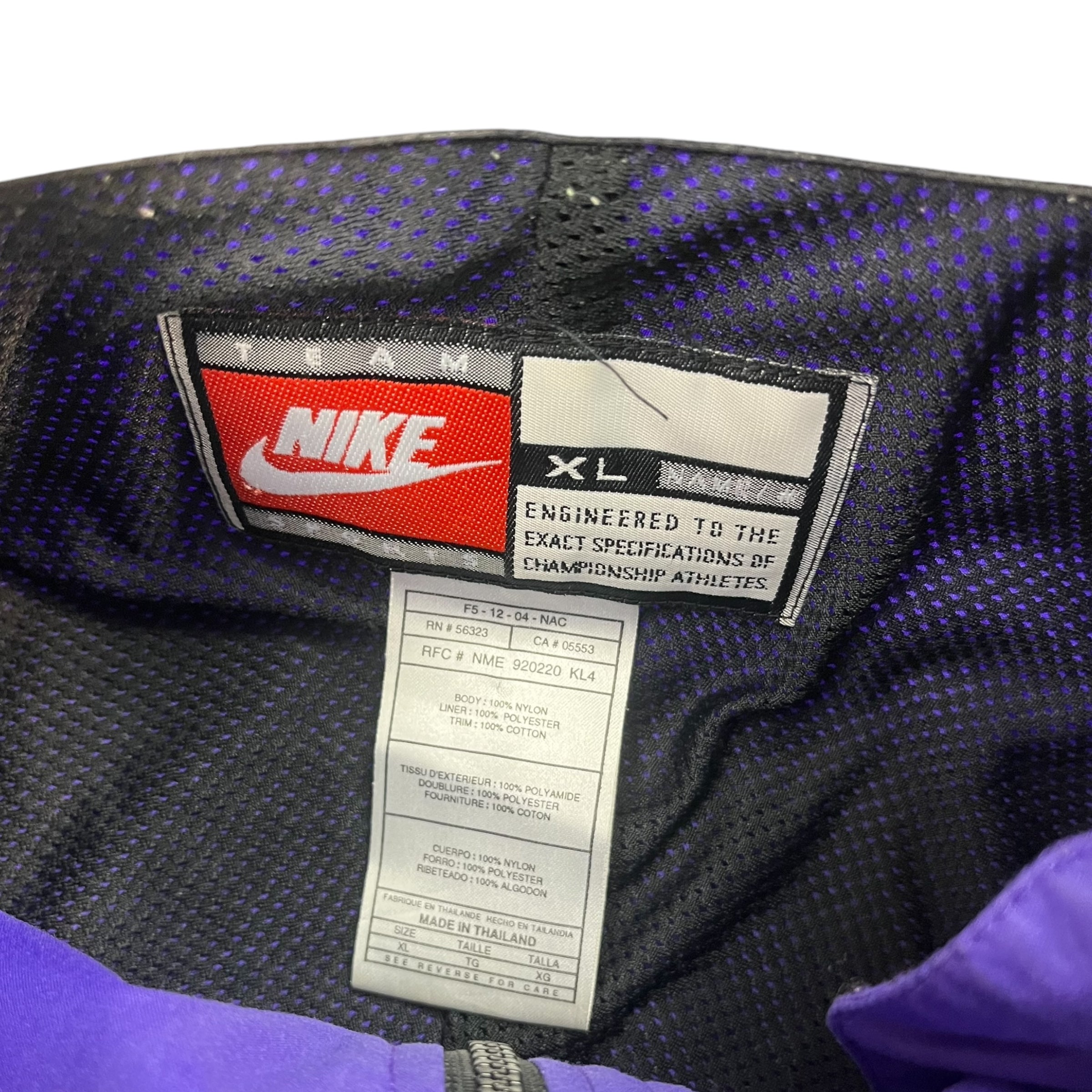 Vintage Nike University of Washington Huskies Track Jacket Black/Purple