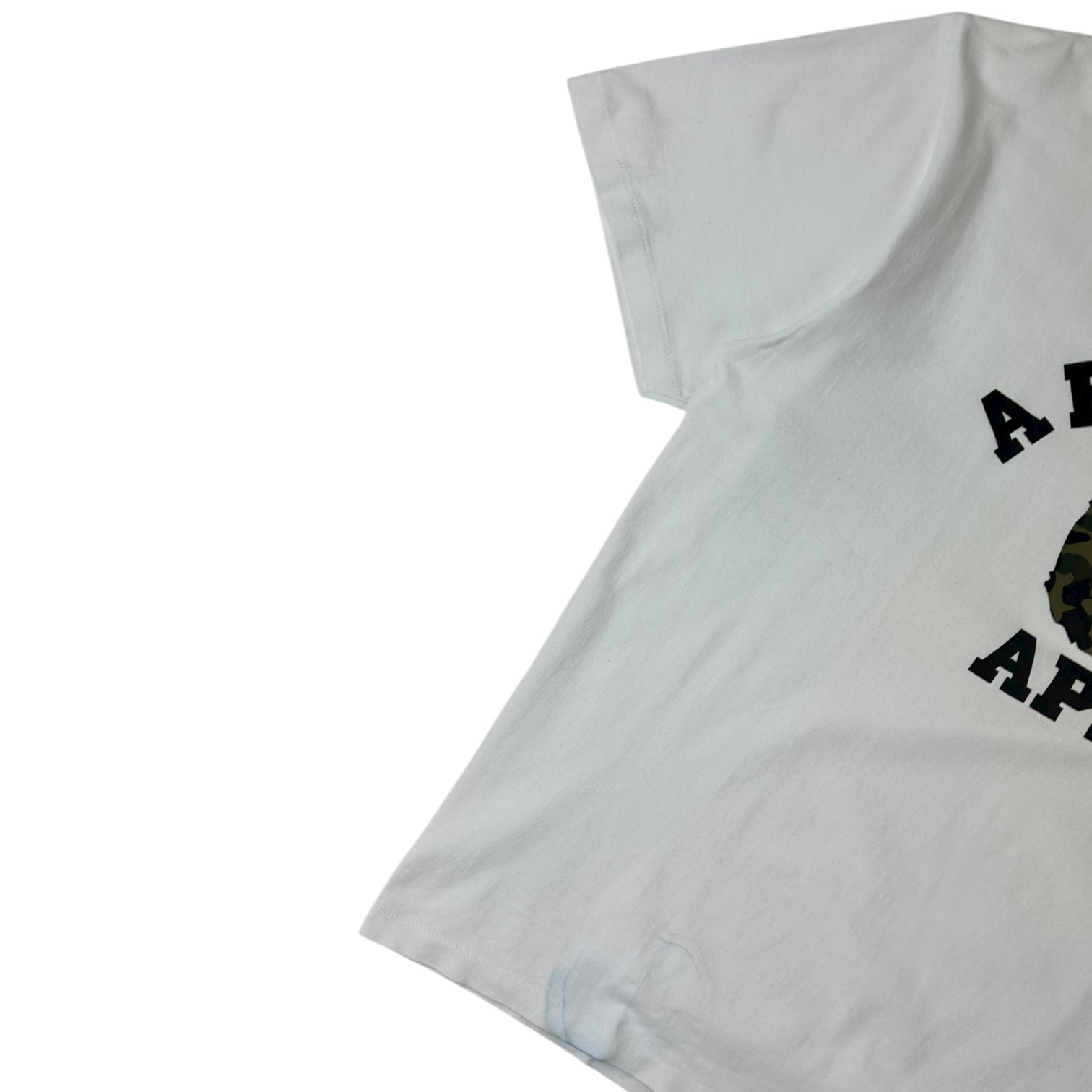 BAPE 1st Camo College T-Shirt White/Green