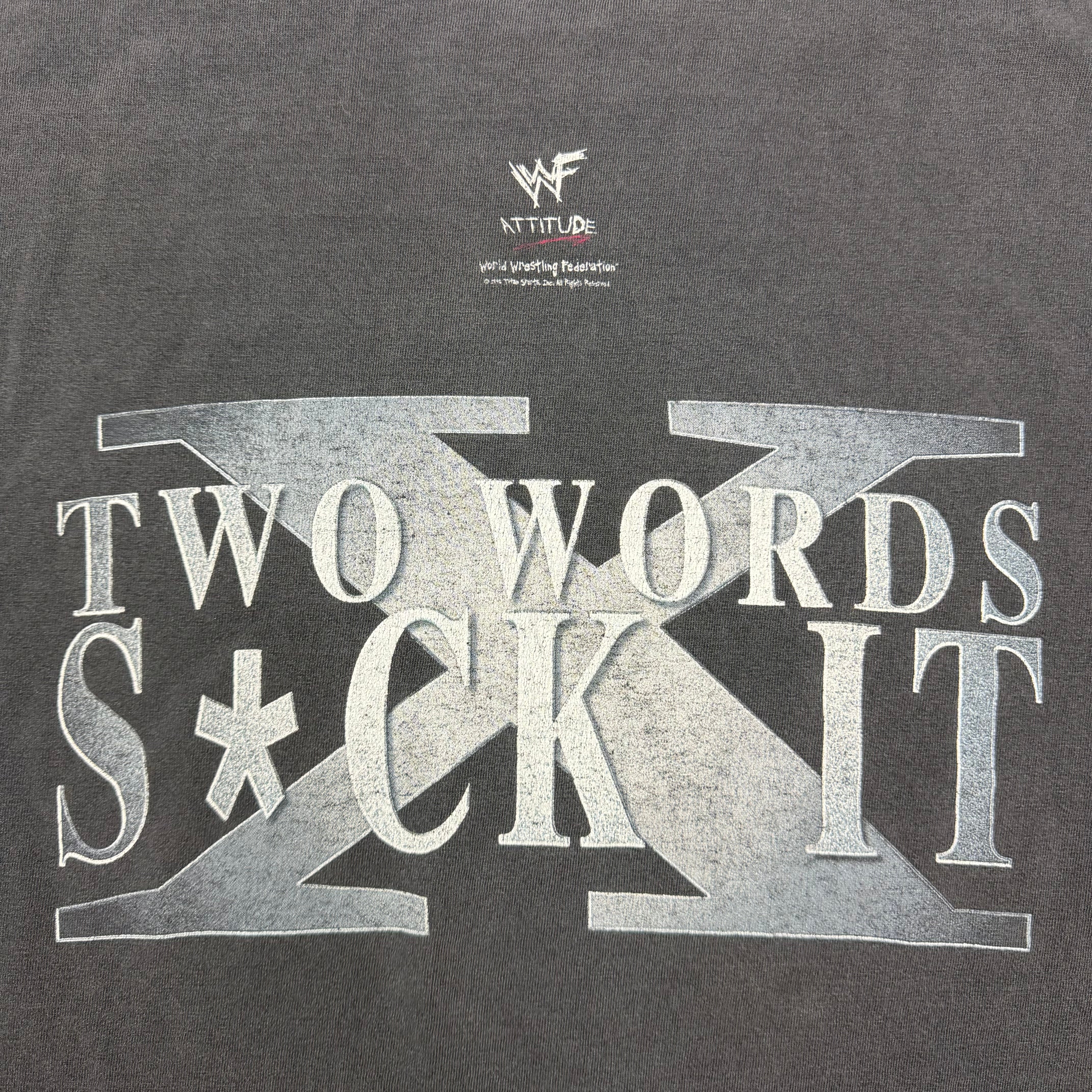 1998 WWF D-Generation X “Two Words S*CK IT” Tee Black