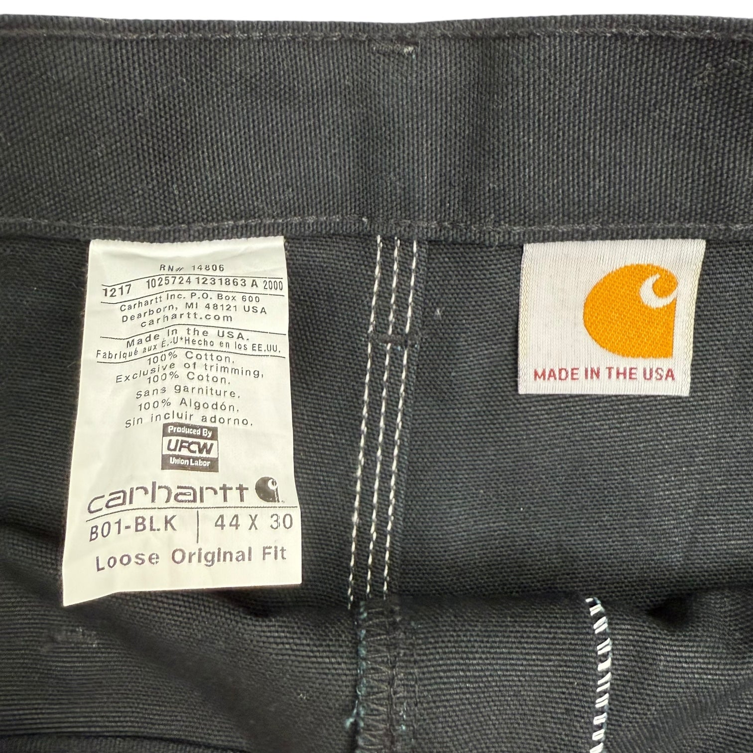 Vintage Carhartt Double Knee Pants Black