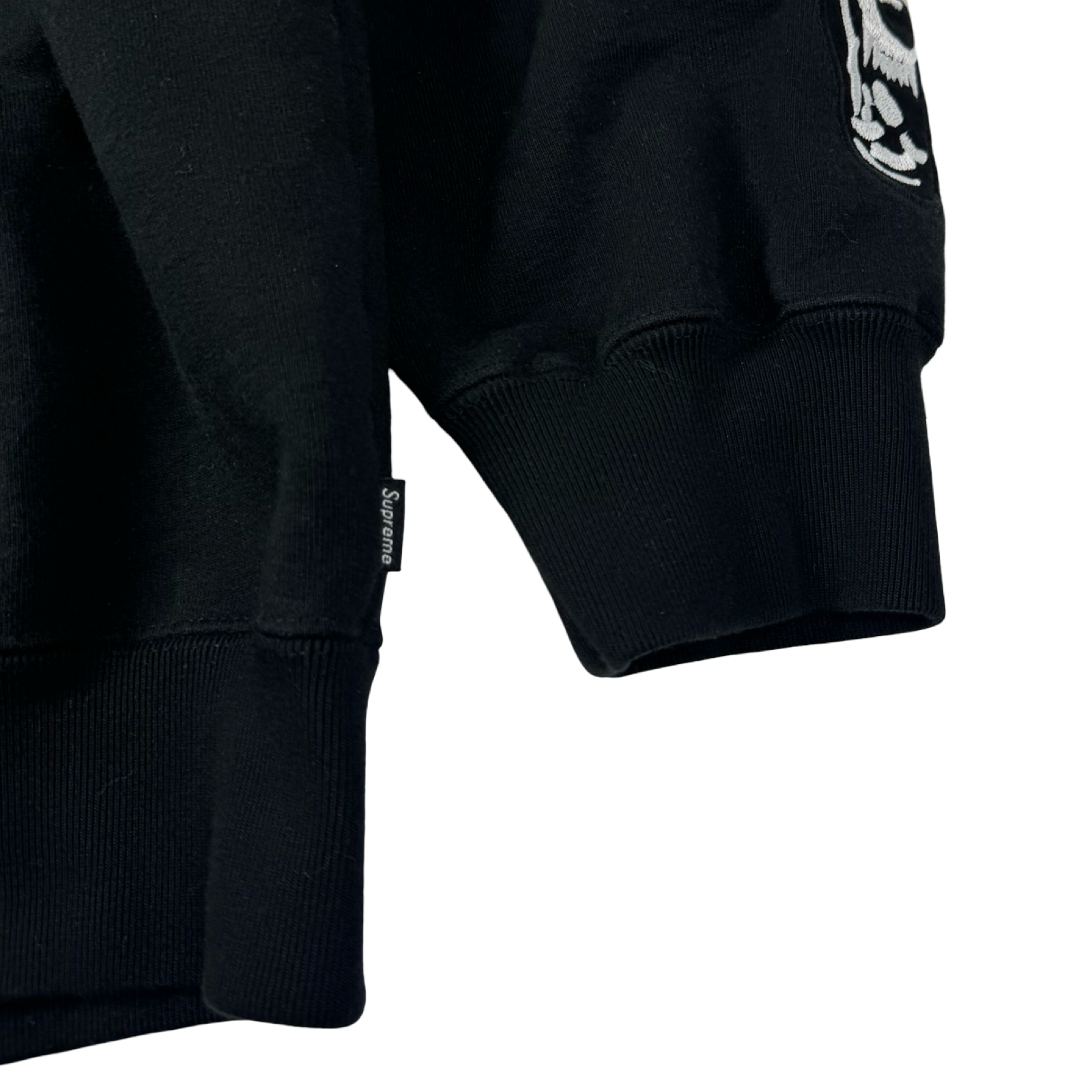 Supreme Warriors Appliqué Zip Up Hooded Sweatshirt Black
