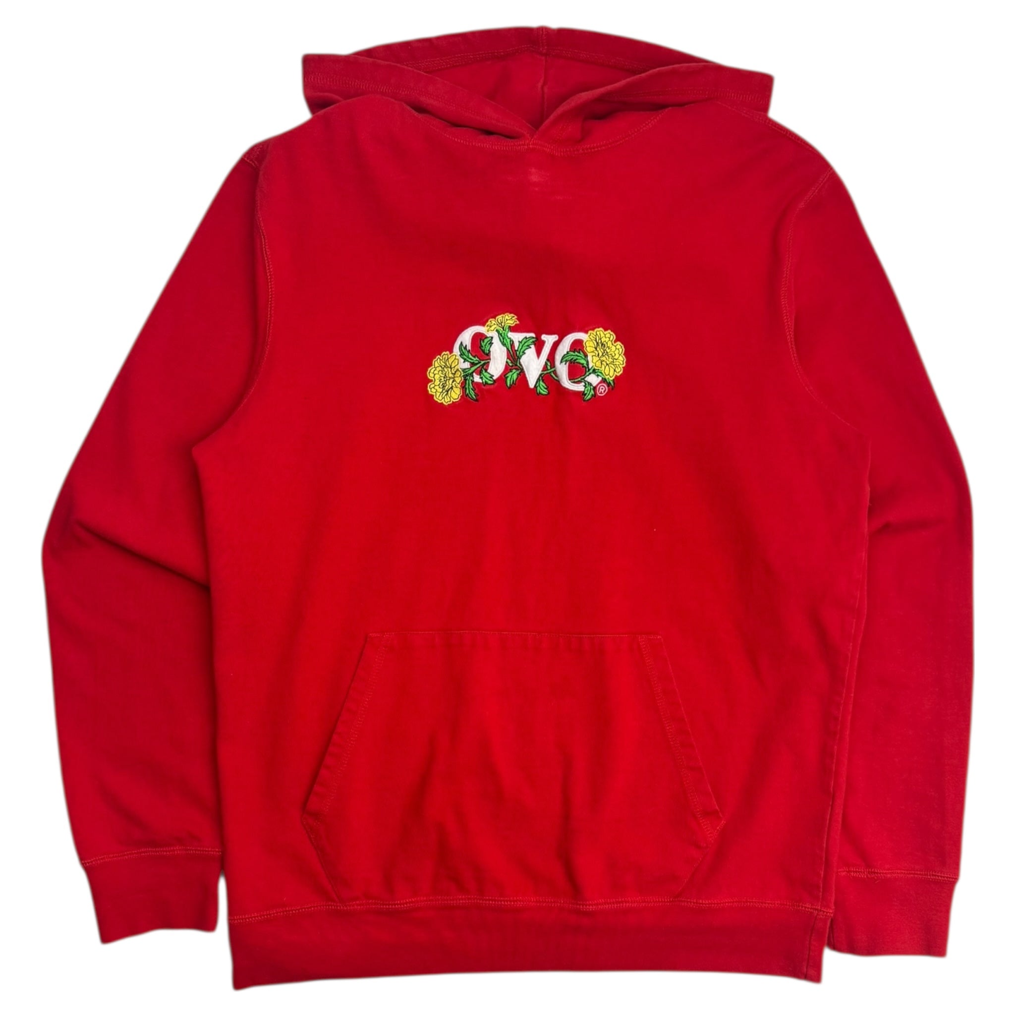 OVO Flower Spell-out Hoodie red