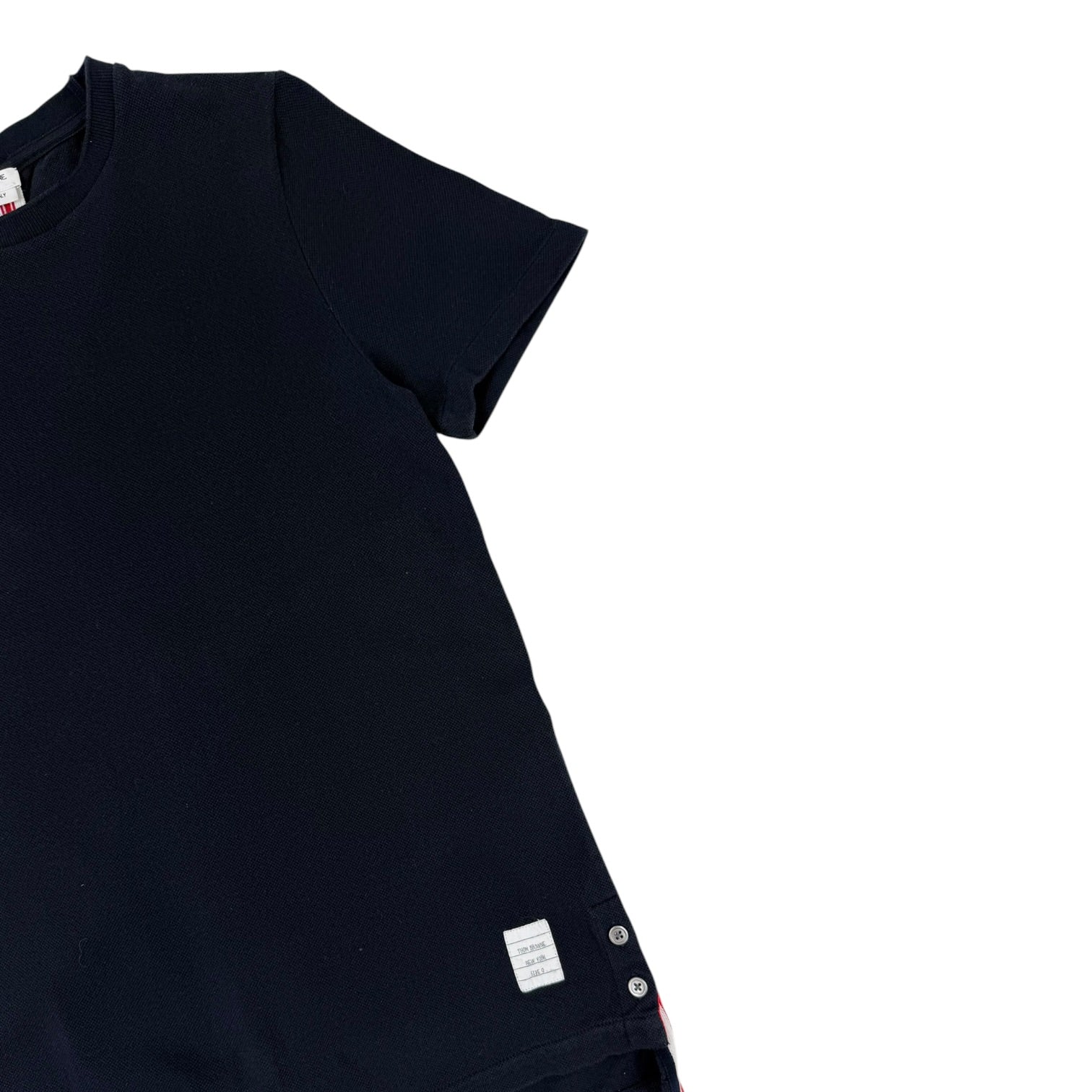 Thom Browne Side Slits Relaxed T-Shirt Navy