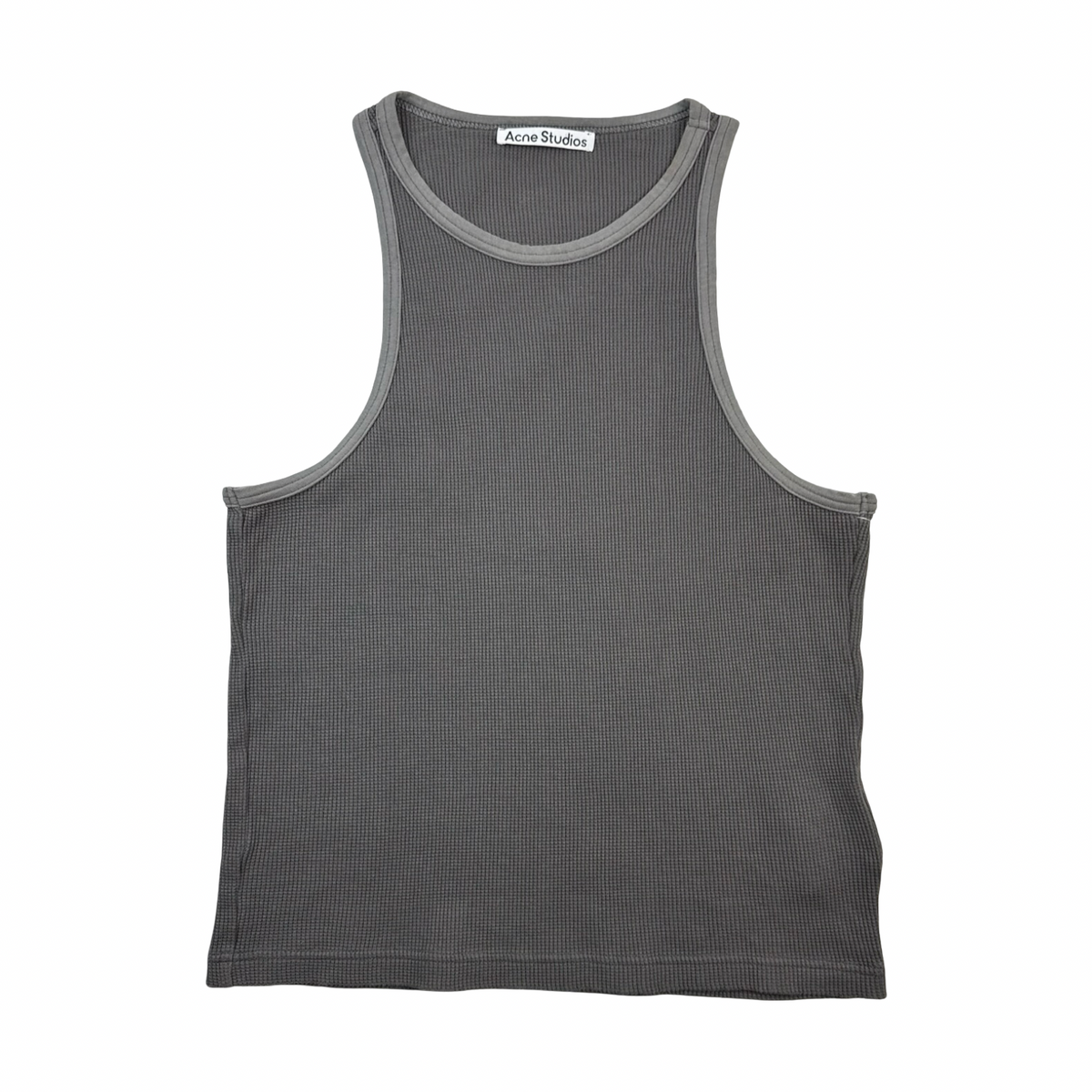 Acne Studios Logo-Appliquéd Waffle-Knit Tank