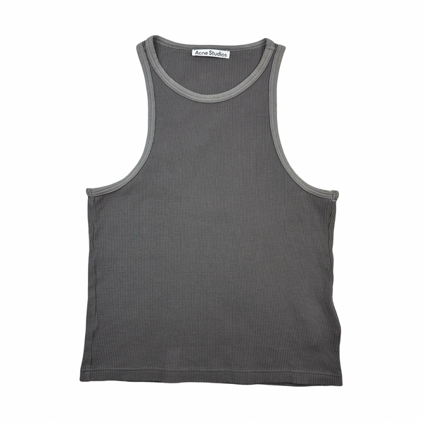 Acne Studios Logo-Appliquéd Waffle-Knit Tank