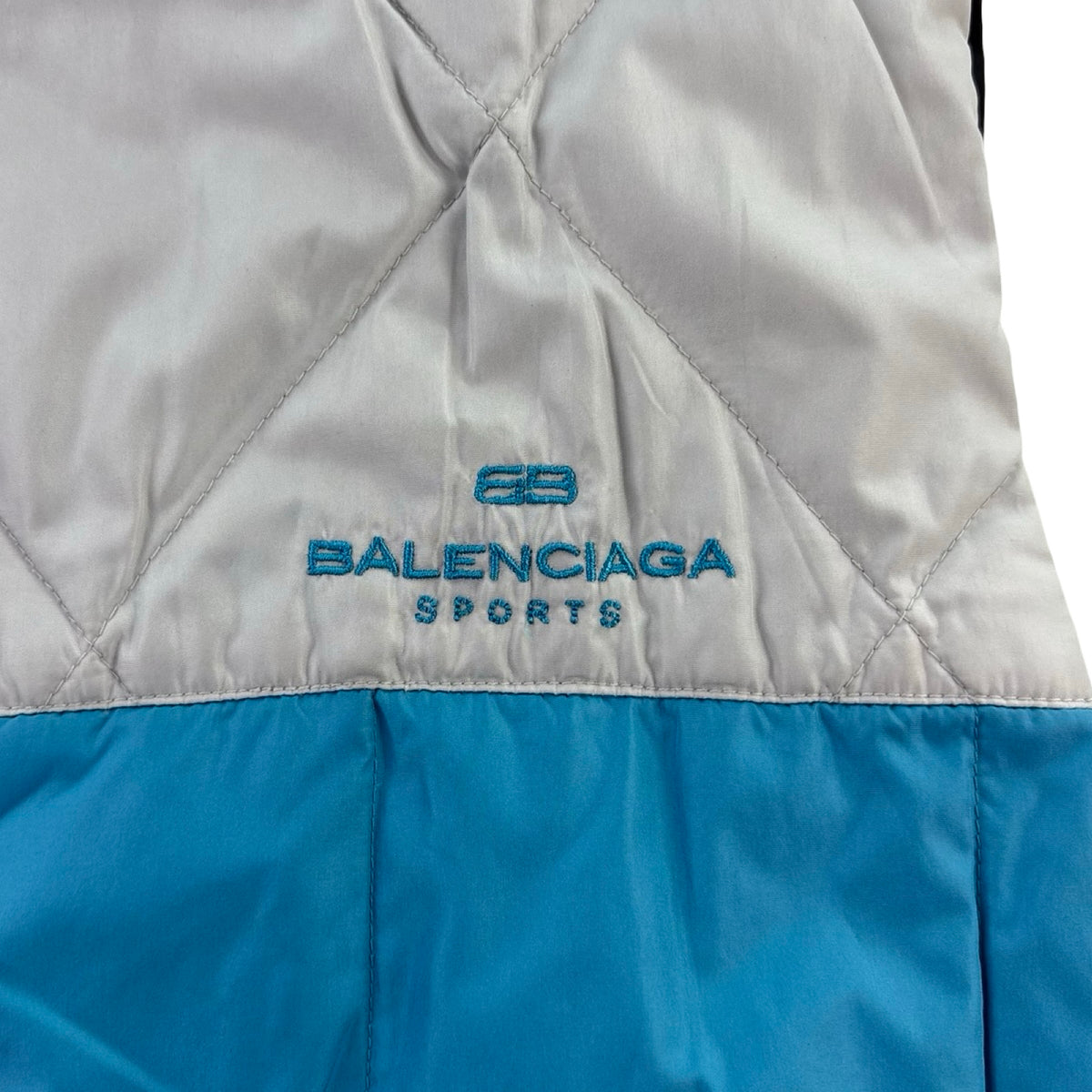 Vintage Balenciaga Sports Down Reversible Vest Baby Blue/Black