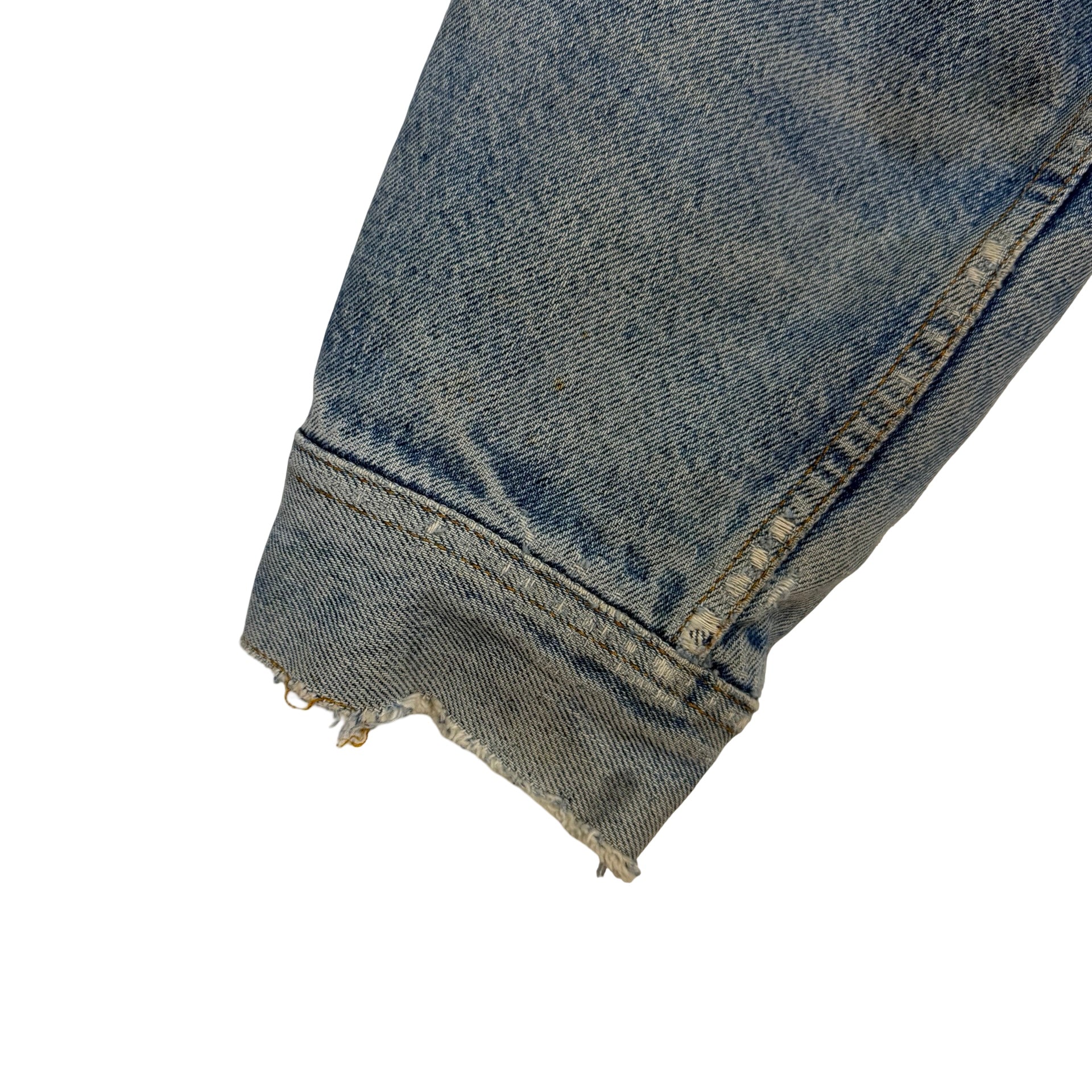 Vintage Mustang Stormrider Embroidered Denim Jacket Blue