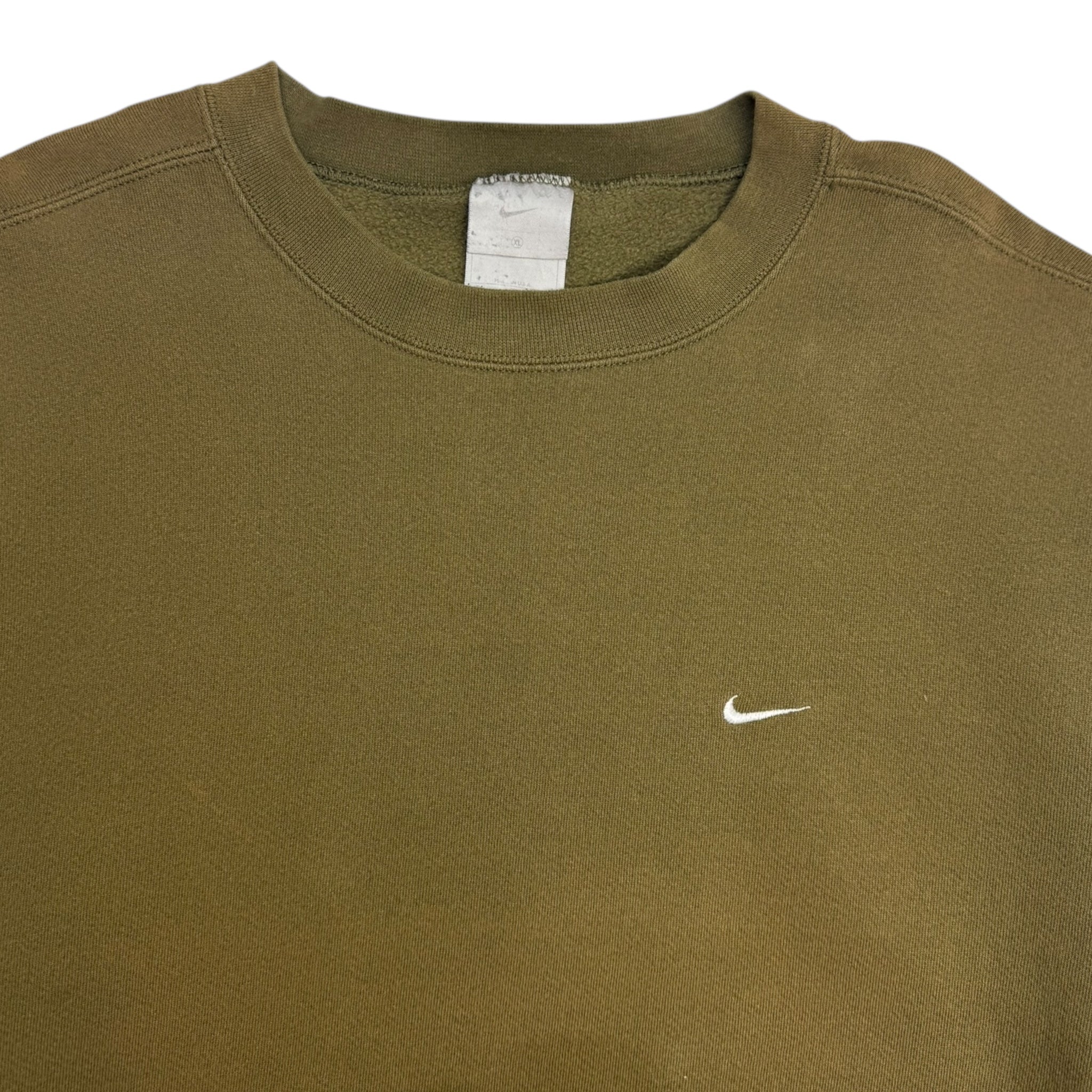 Vintage Nike Pocket Swoosh Crewneck Tan Brown
