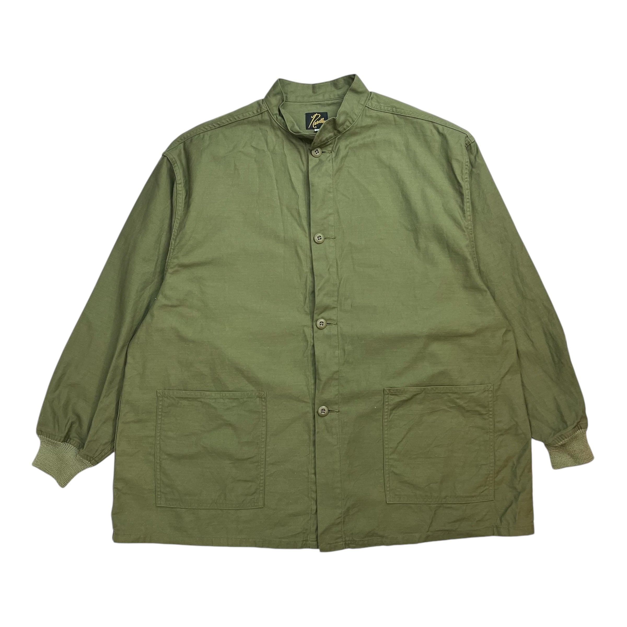 Needle Stand Collar Field Jacket Olive Green