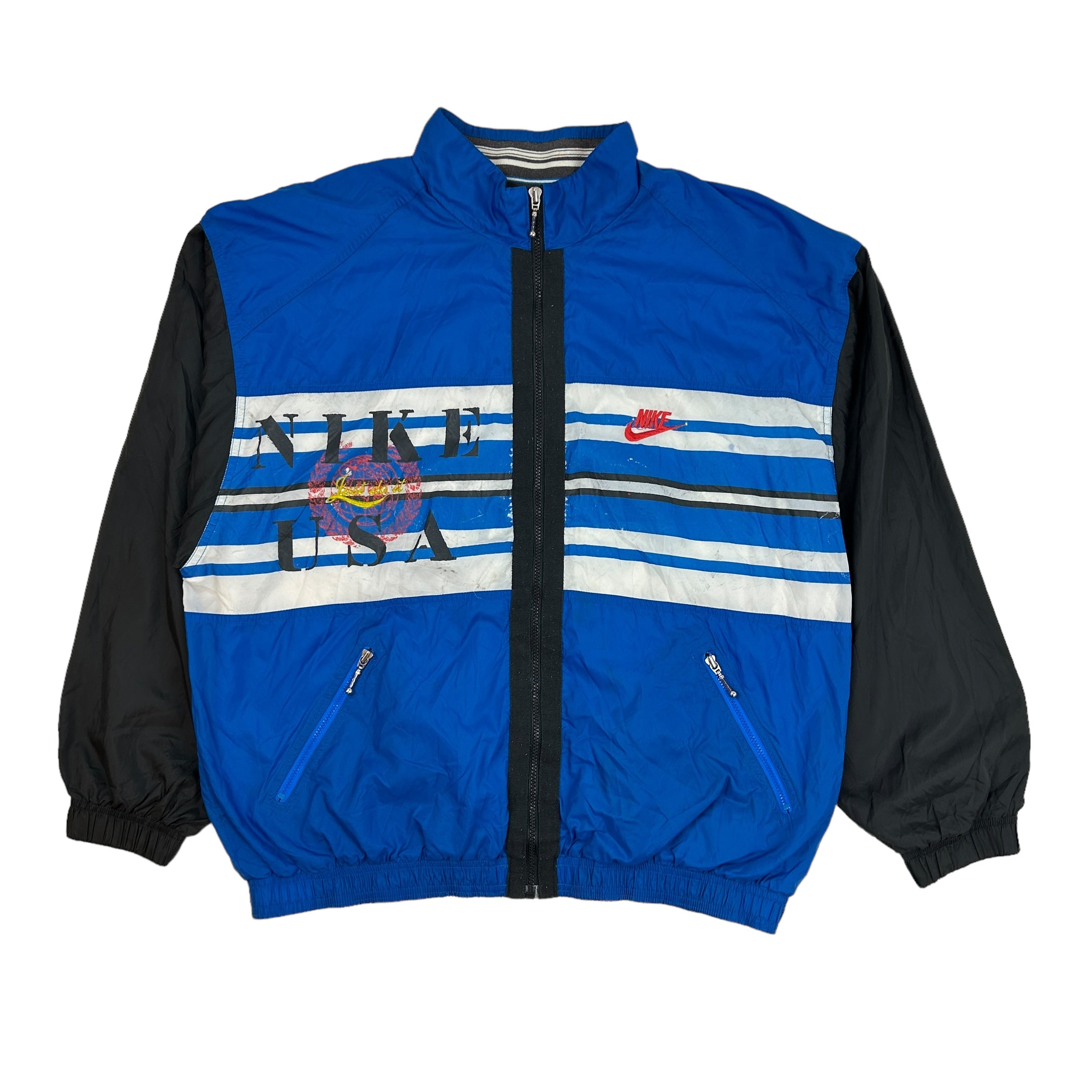 Vintage Nike USA Windbreaker Jacket Blue/Black