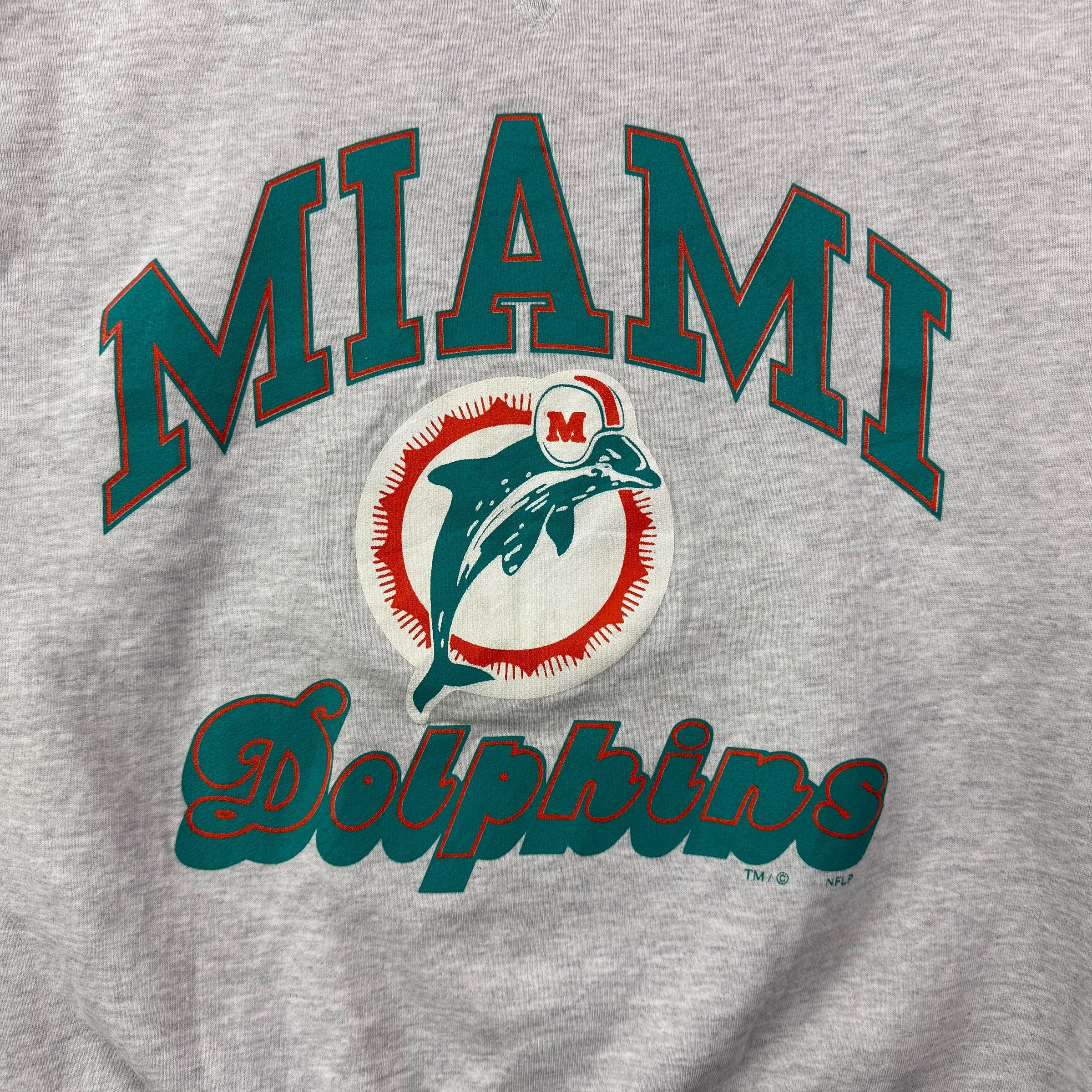 Vintage Russell Athletic Miami Dolphins Crewneck Grey