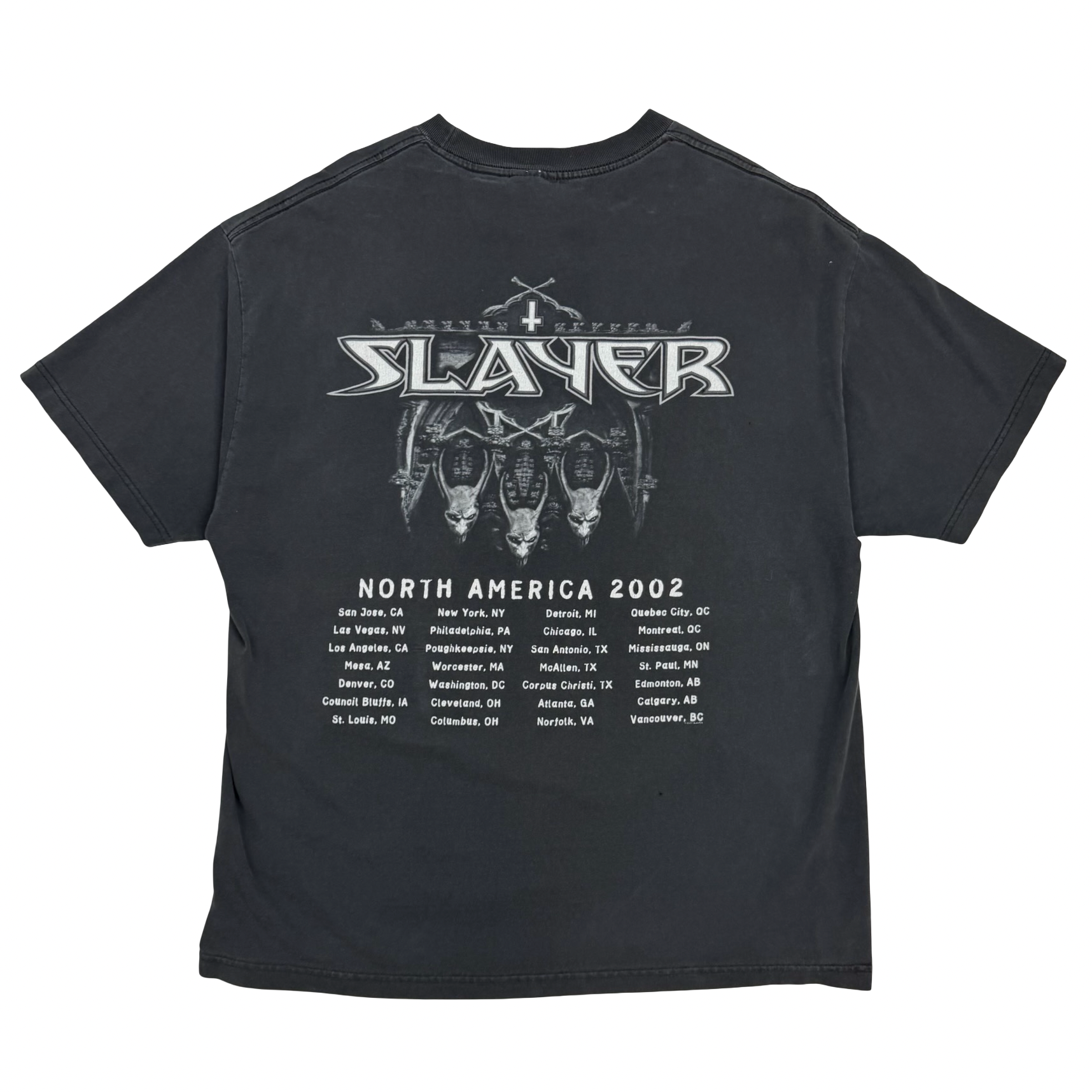 2002 Slayer North America Tour Tee Black