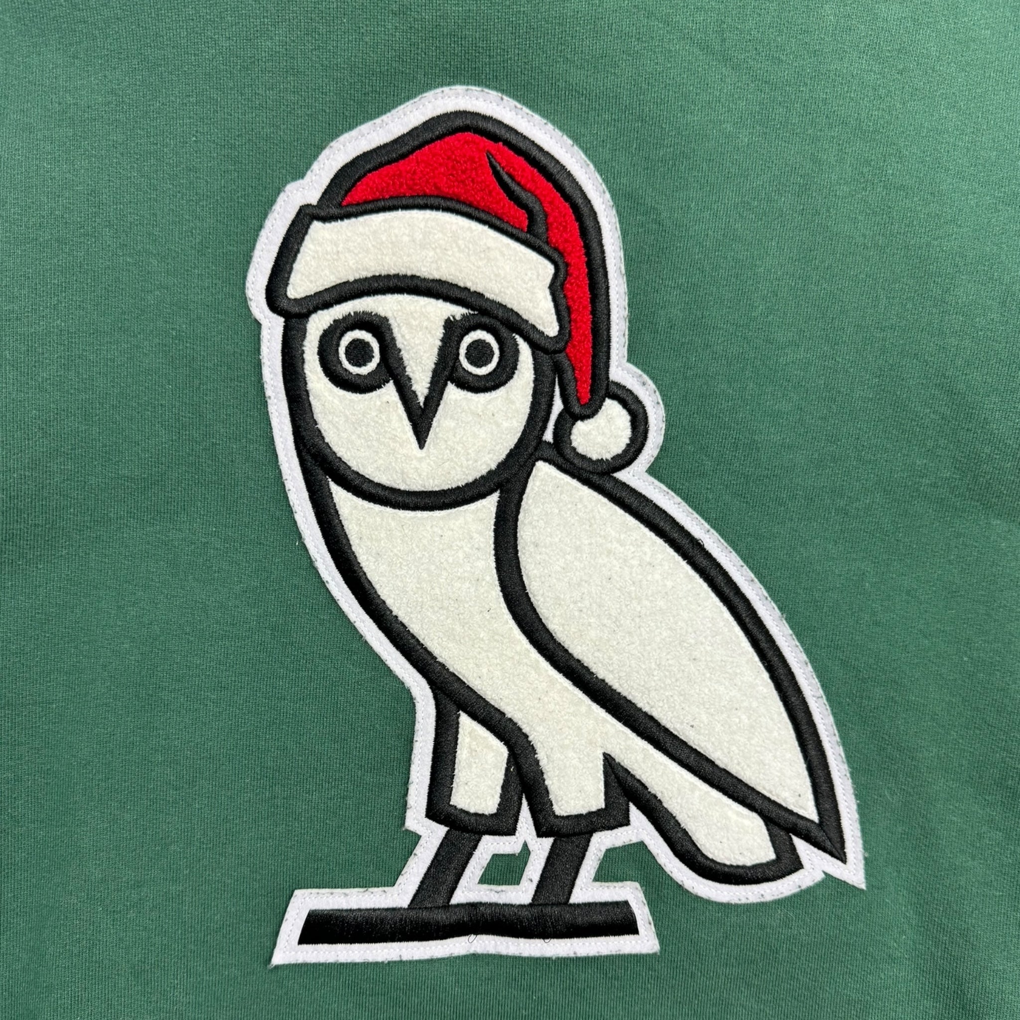 OVO Christmas Owl Hoodie Forest Green