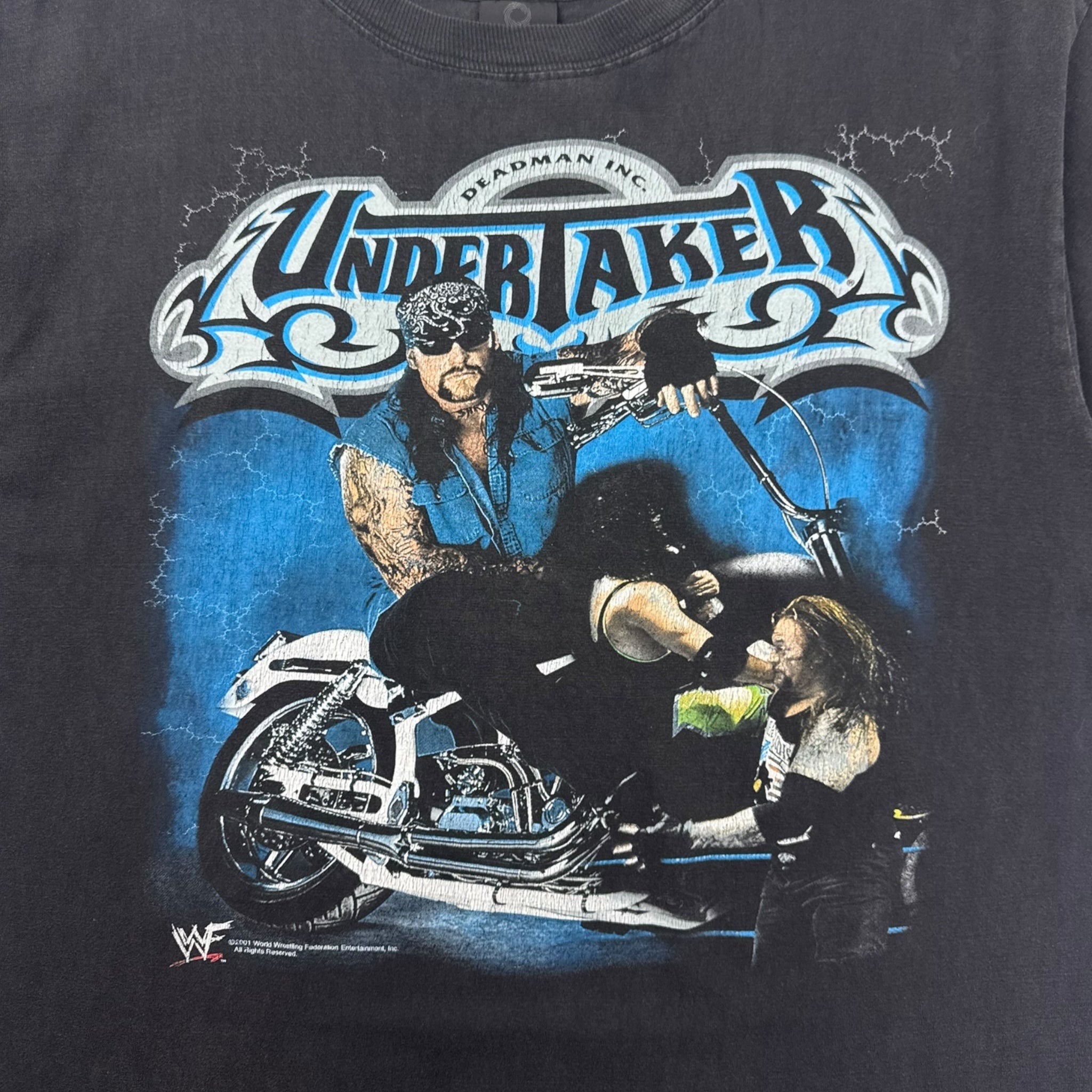 2001 Undertaker Big Evil Biker WWF T-Shirt