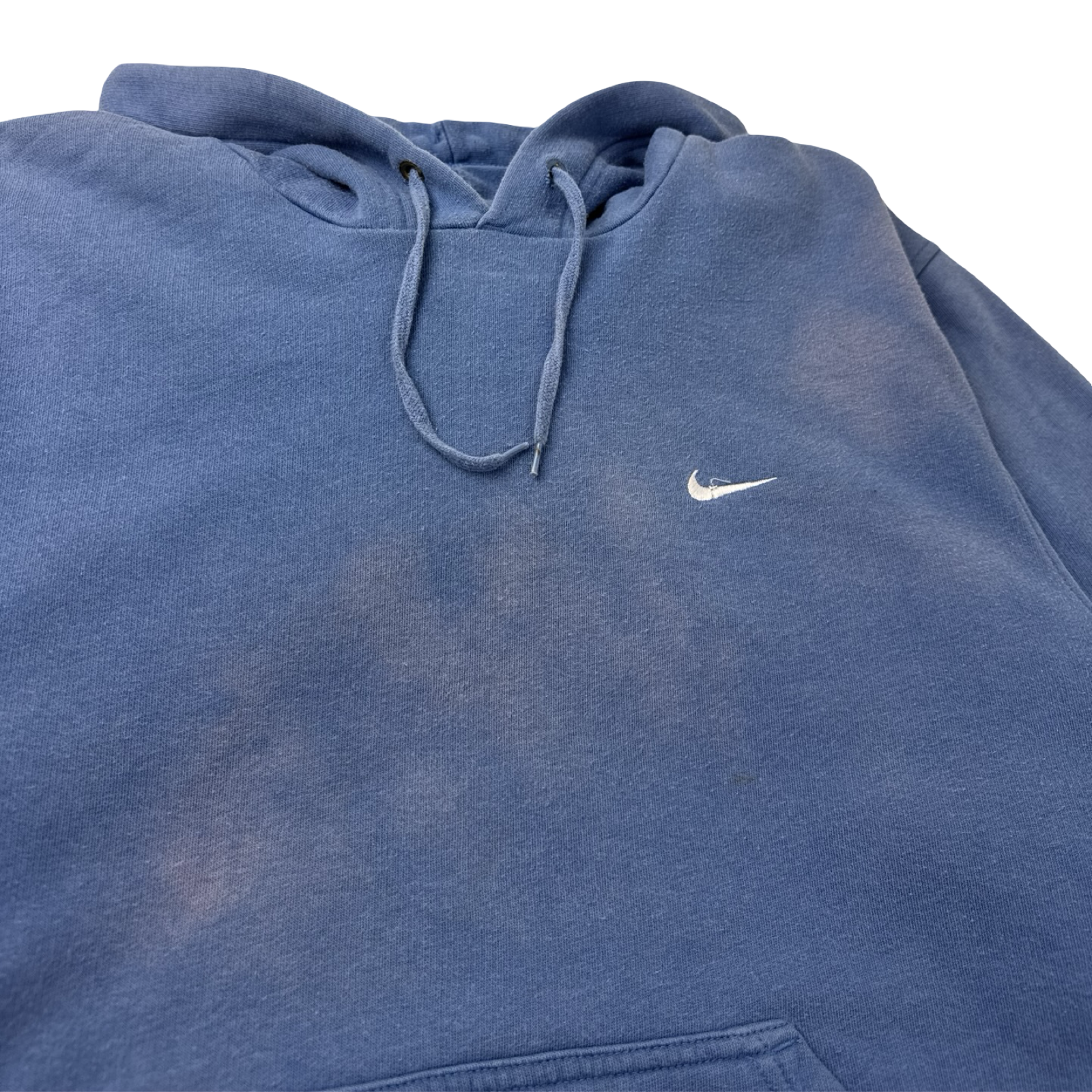 Vintage Y2K Nike Pocket Mini Swoosh Hoodie Blue