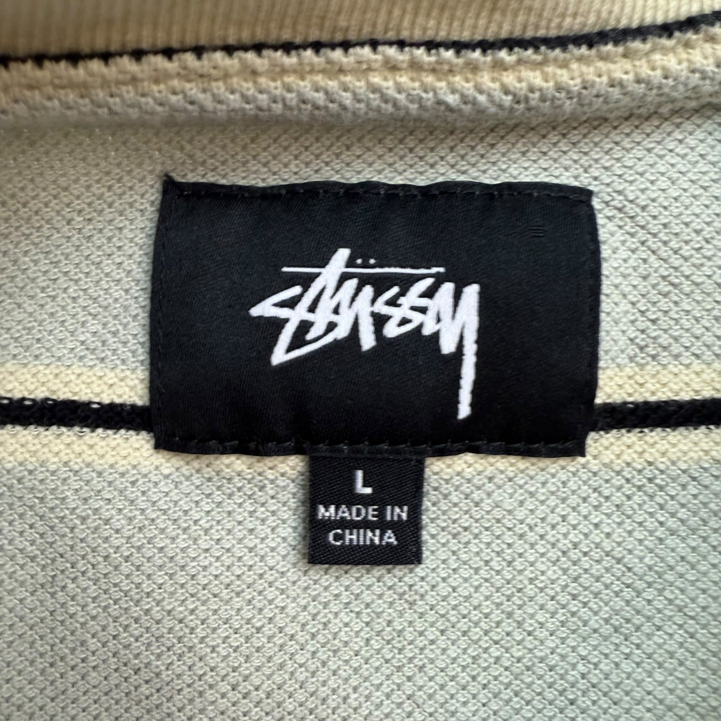 Stussy Classic Mini Stripe Pocket Tee Grey