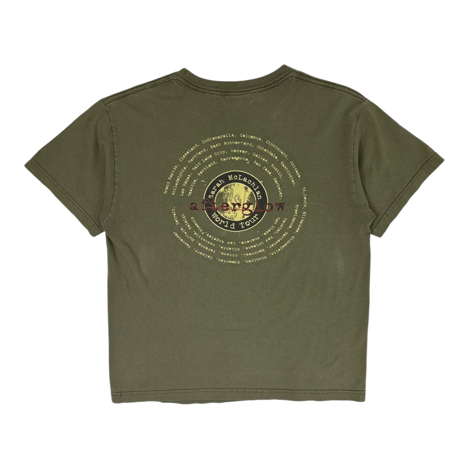 Vintage 2004 Sarah Mclachlan “Afterglow” Tour T-Shirt Olive