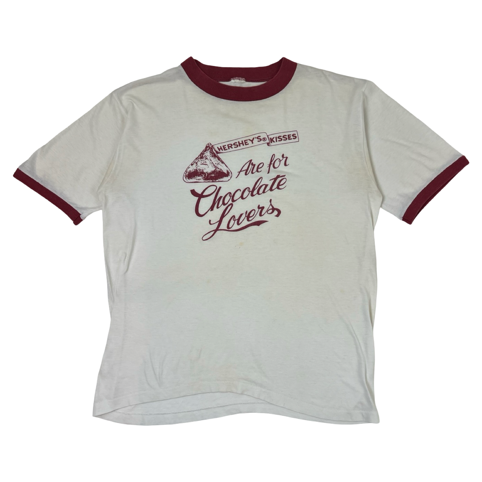 Vintage 1980’s Hershey Kiss Ringer T-Shirt White