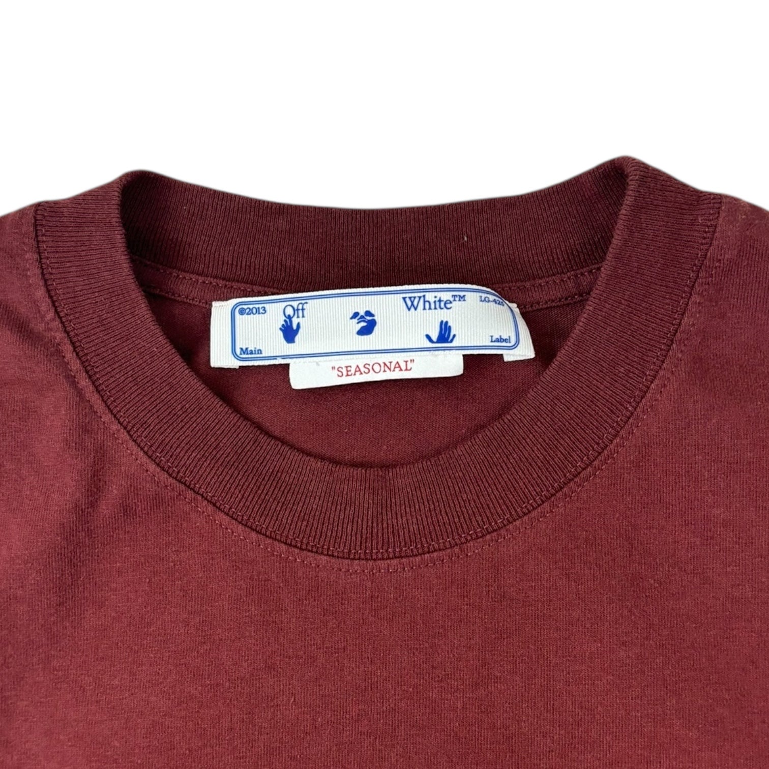 Off-White Thunder Stable T-Shirt Maroon