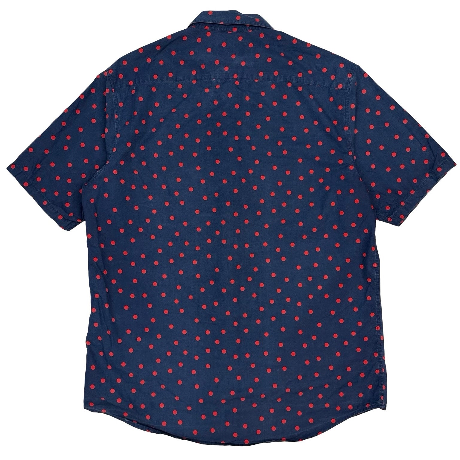 Supreme Polka Dot Button Up Navy/Red