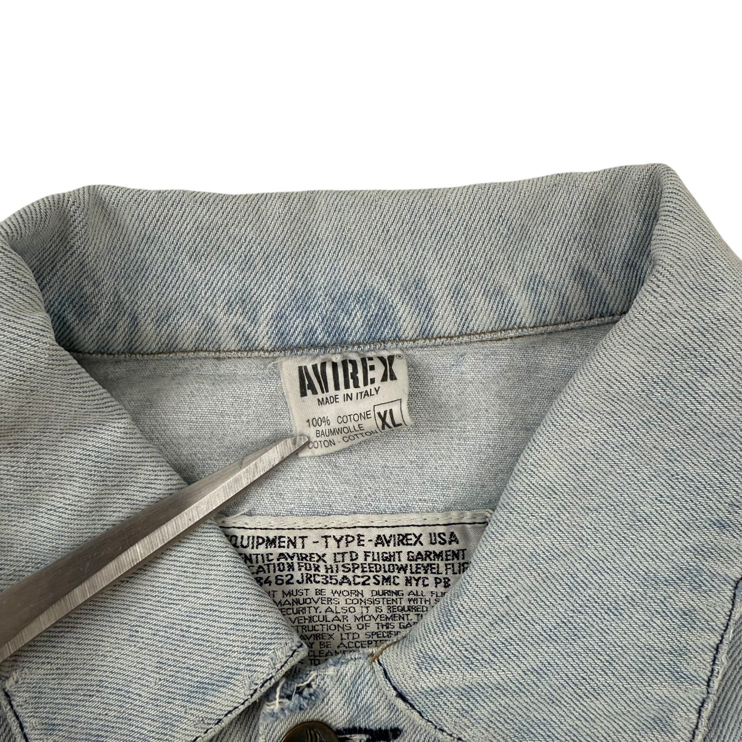 Vintage Avirex Denim Jacket Light Wash