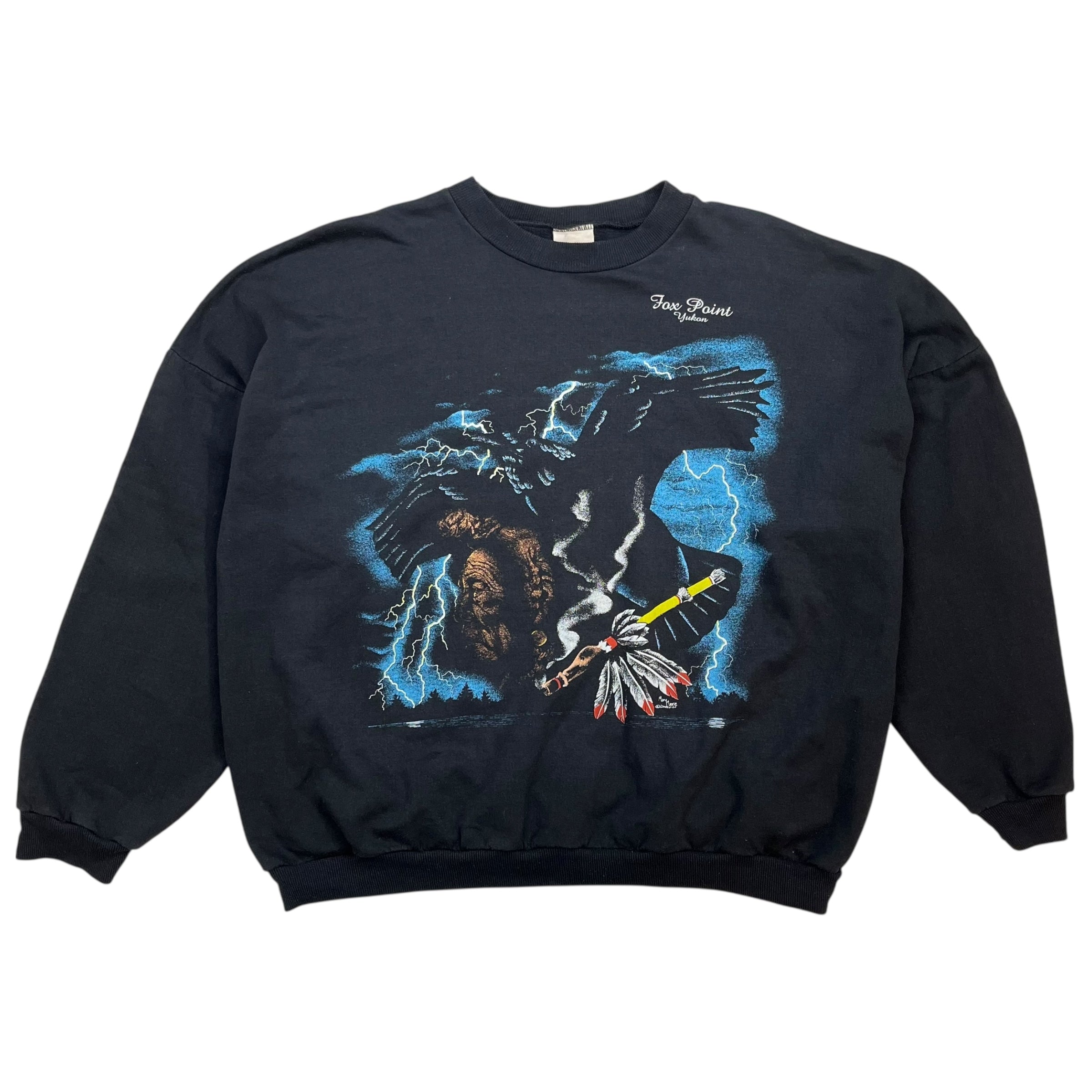 Vintage Fox Point Yukon Crewneck Black