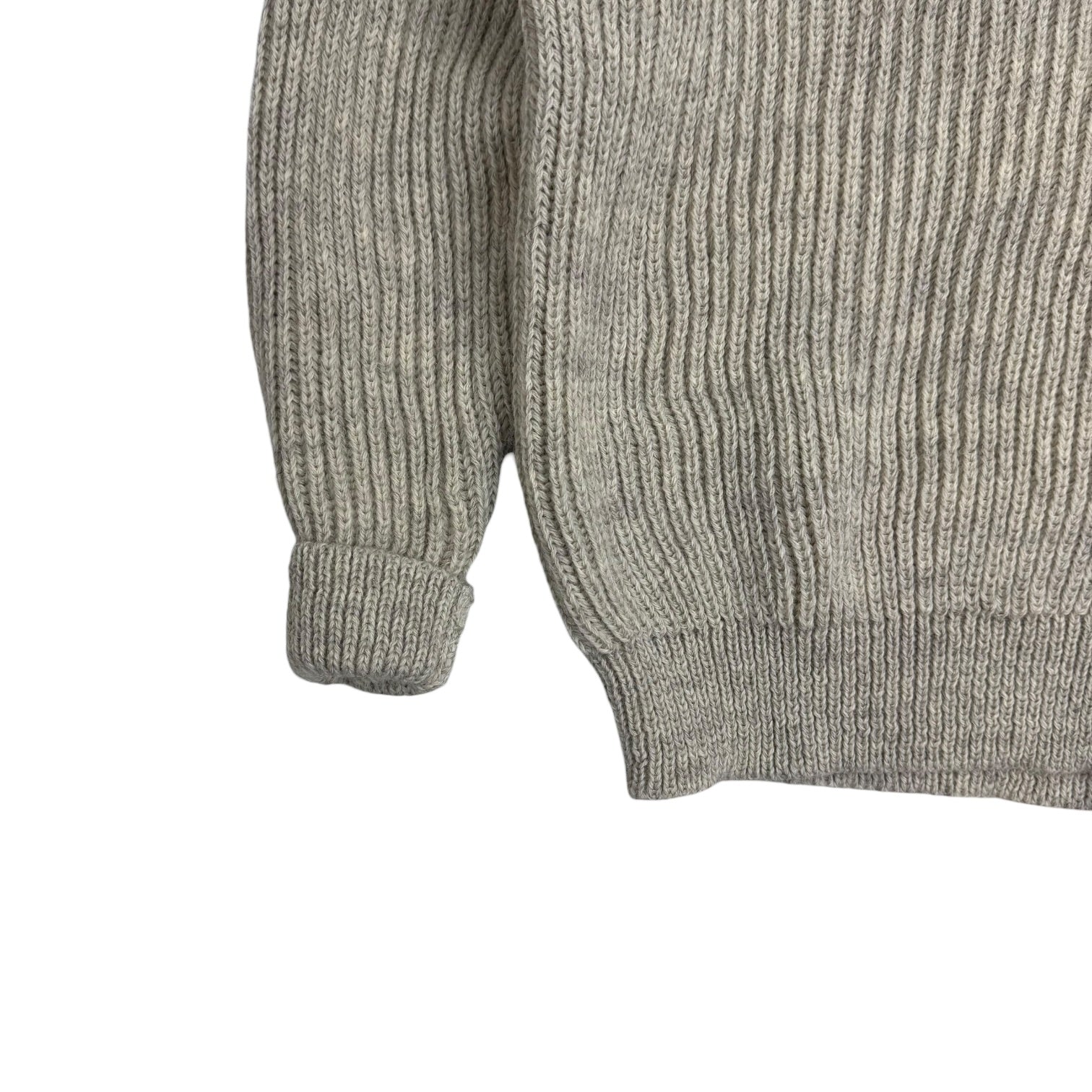 Vintage Niffi England Harris Tweed Wool Sweater Biege