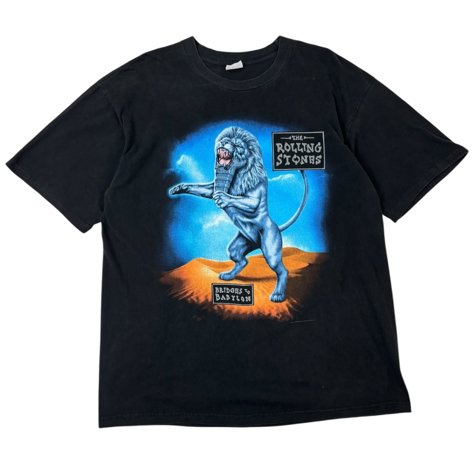 Vintage 1997 The Rolling Stones Bridges To Babylon Tour T-Shirt Black