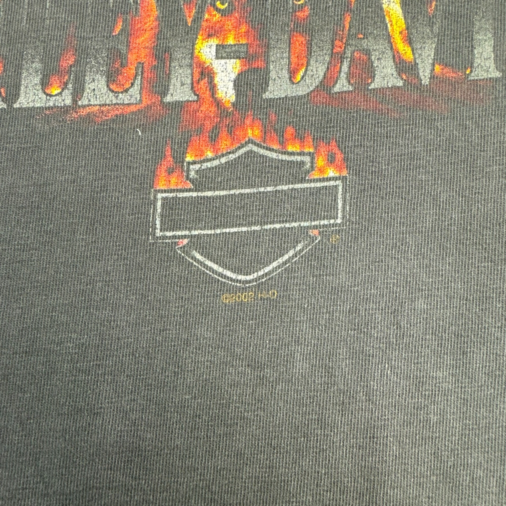 2002 Harley Davidson Maui Hawaii Flamey T-Shirt