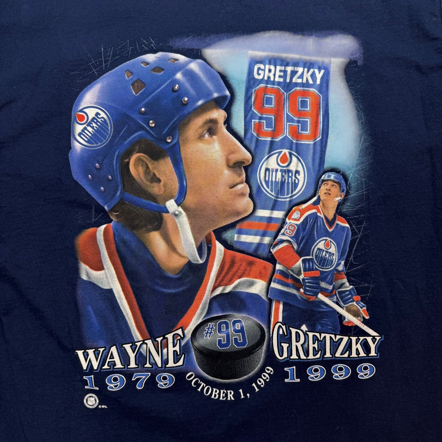 1999 Pro Player Wayne Gretzky Tee Blue