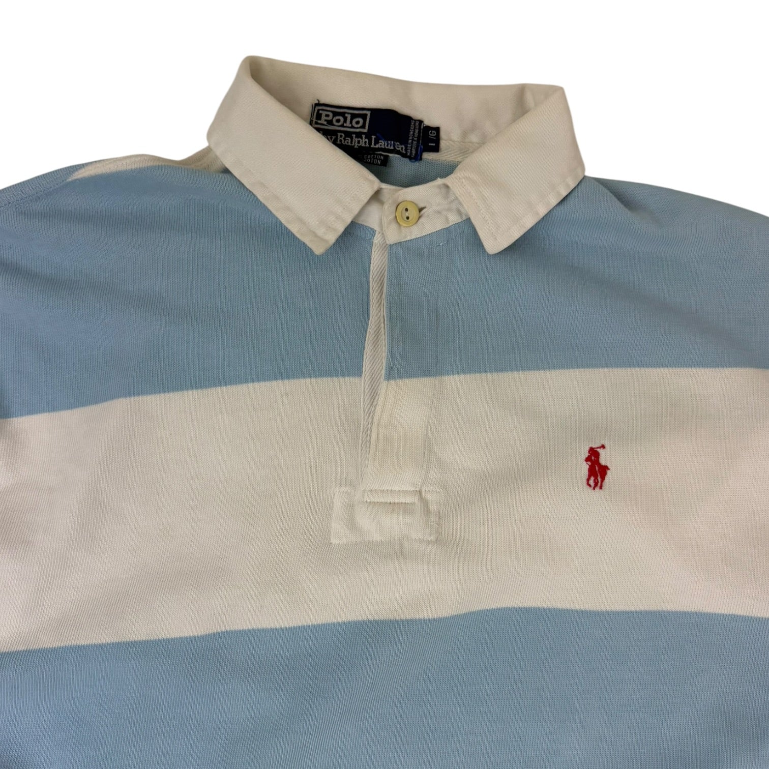 Vintage Polo Ralph Lauren Rugby Shirt Blue/White