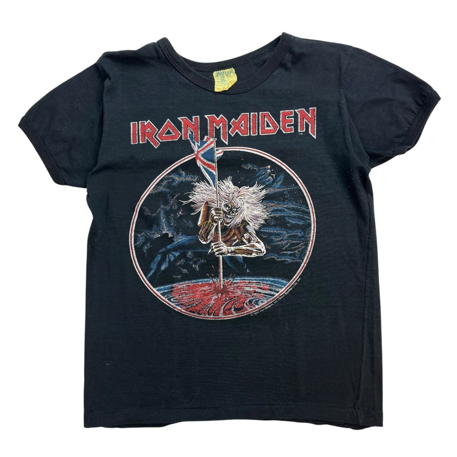 1982 Iron Maiden Beasts On The Road Tour Tee Black