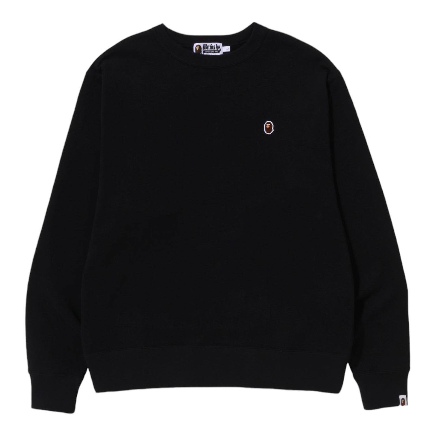 BAPE Ape Head One Point Long Sleeve Tee Black