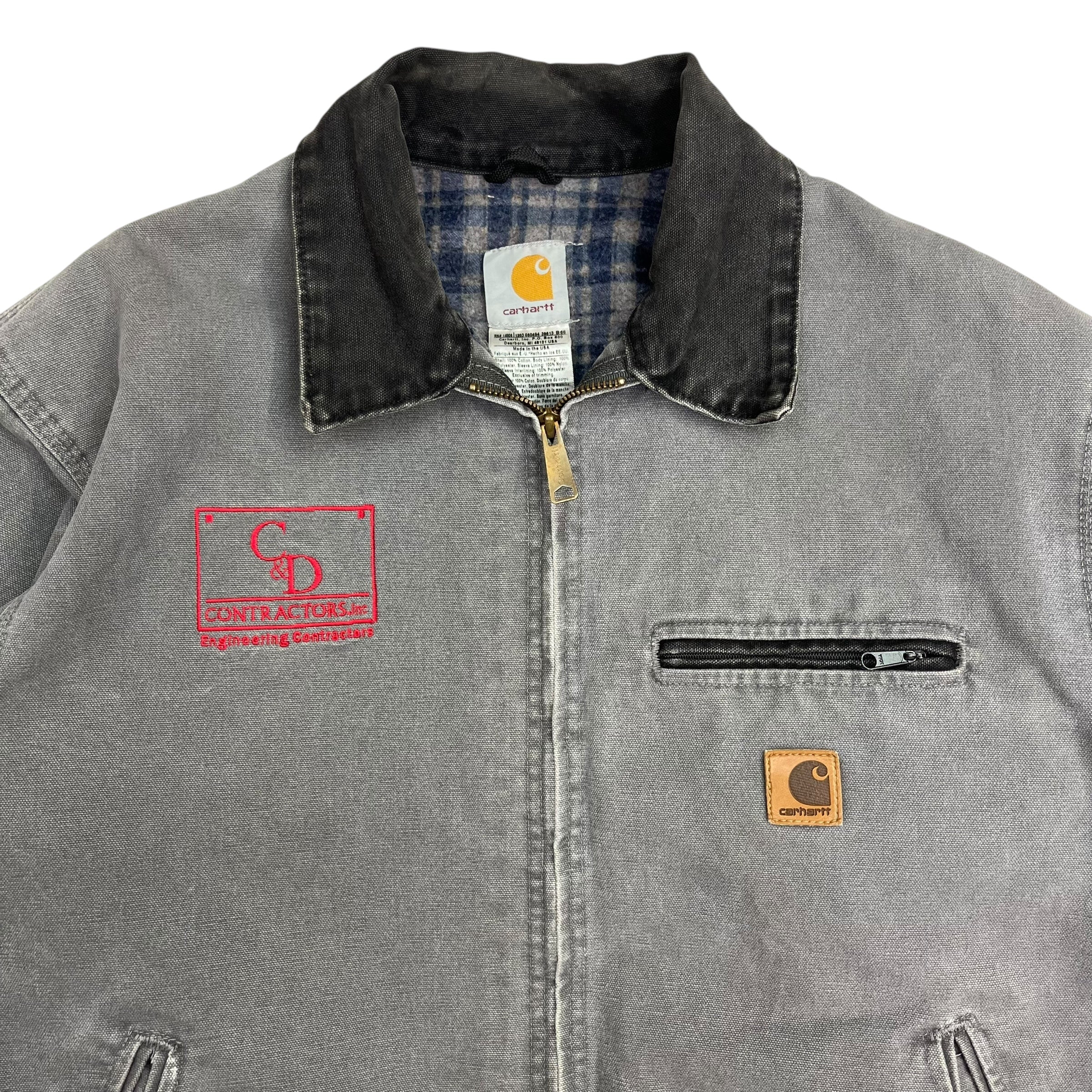 Vintage Carhartt Detroit Work Jacket Light Grey