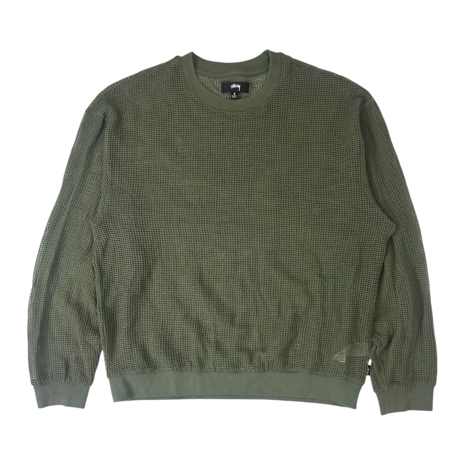 Stussy Mesh Long Sleeve Green