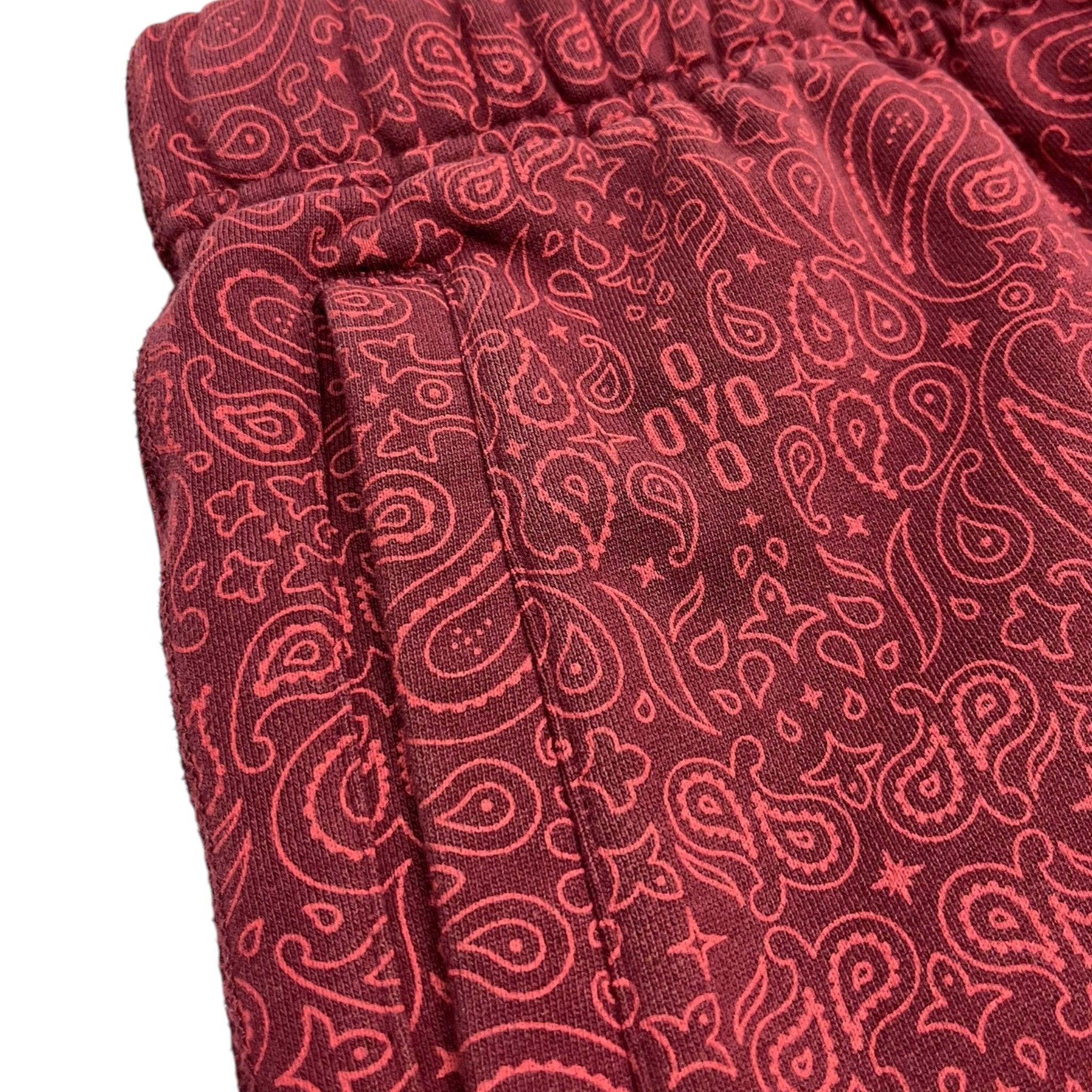 OVO Paisley Print Sweatpants Burgundy Red