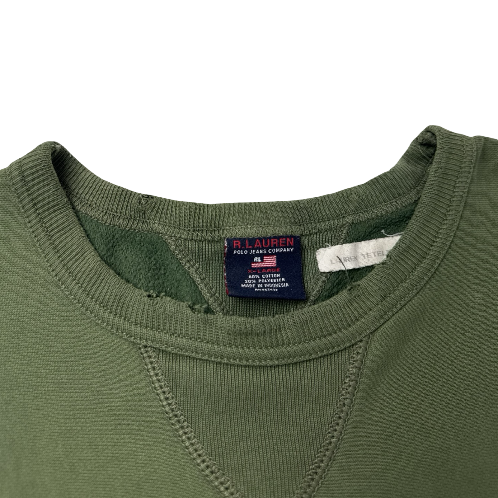Vintage Polo Ralph Lauren Arch Spellout Crewneck Green