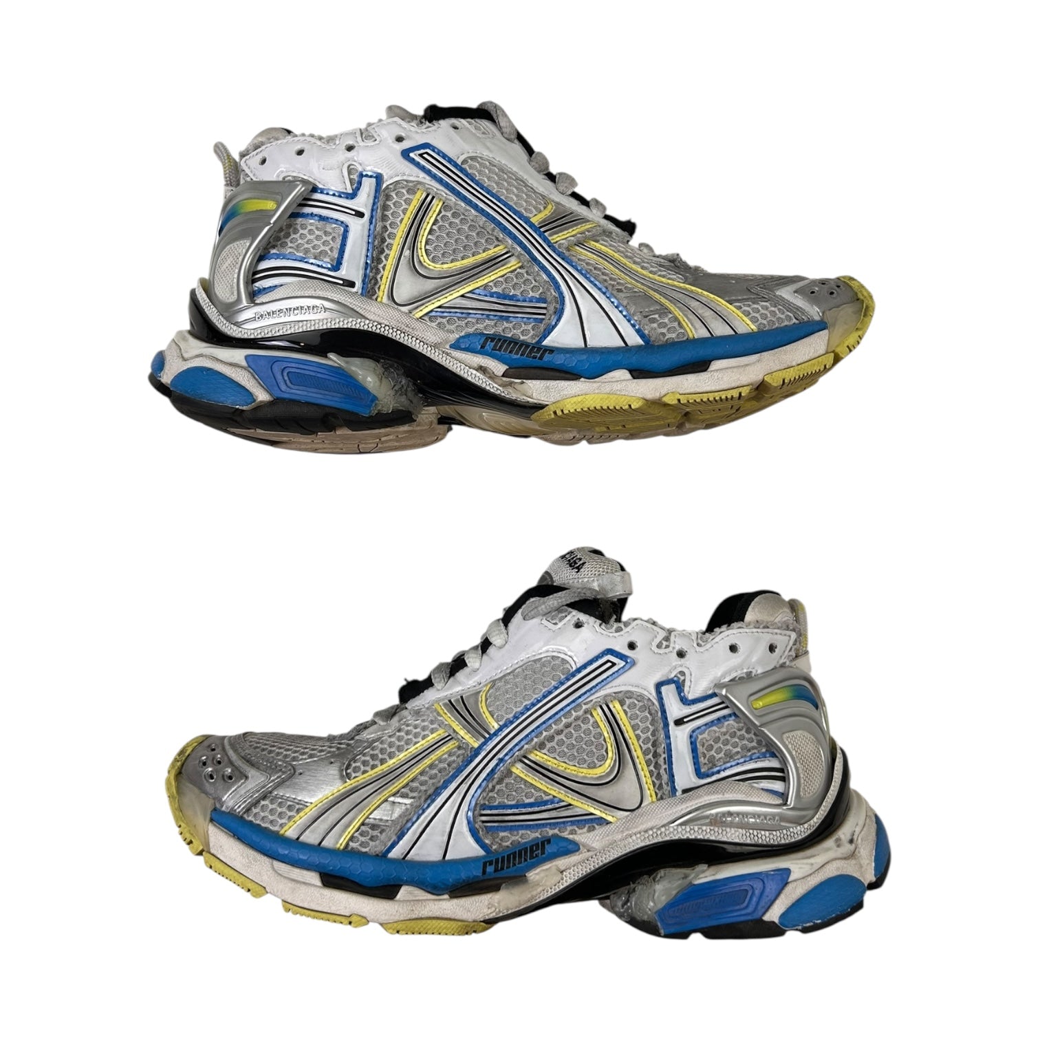Balenciaga Runner Sneaker White/Blue/Yellow