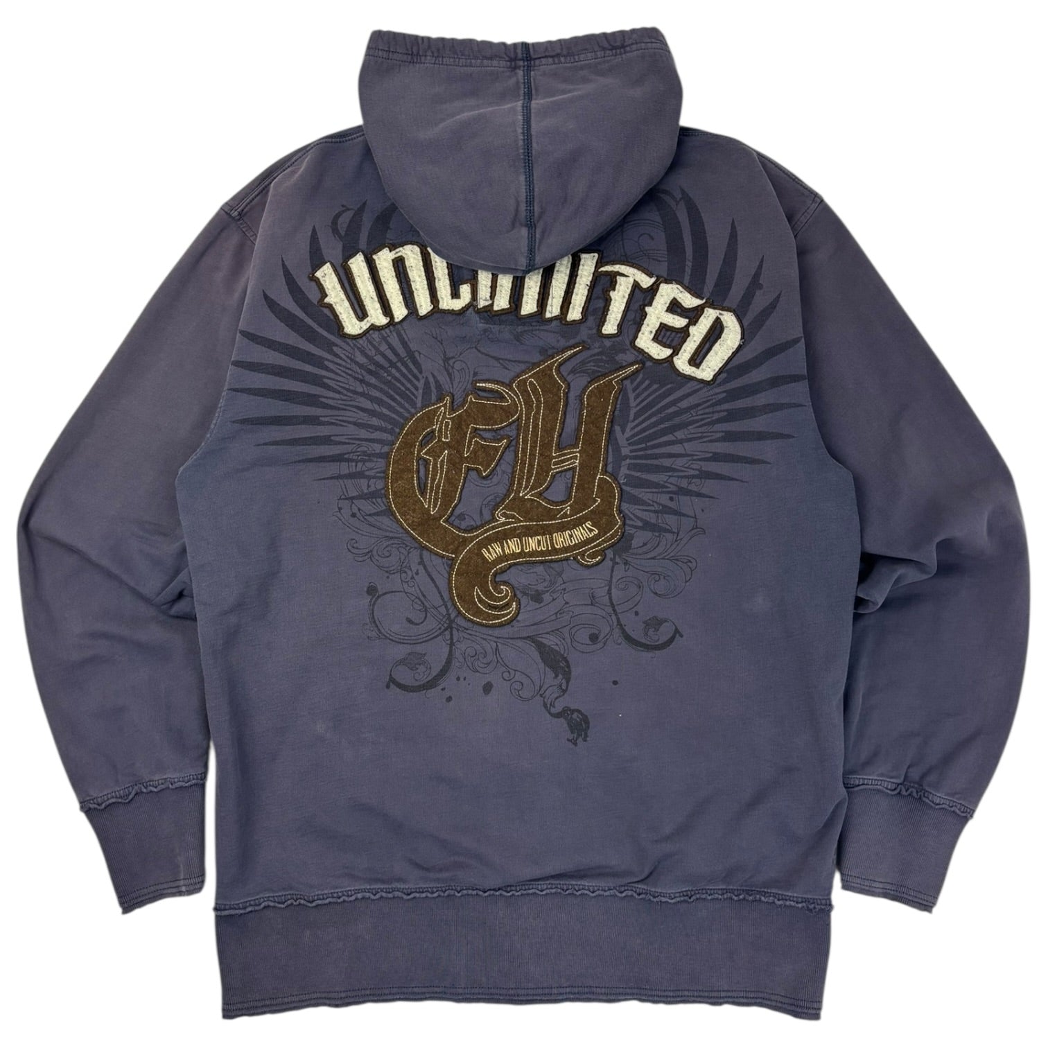 Vintage Y2K Ecko ‘Actual Factual’ Tattoo Zip Up Purple