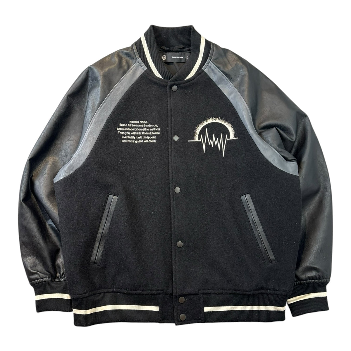 GU x Undercover Kosmik Noise Varsity Jacket Black