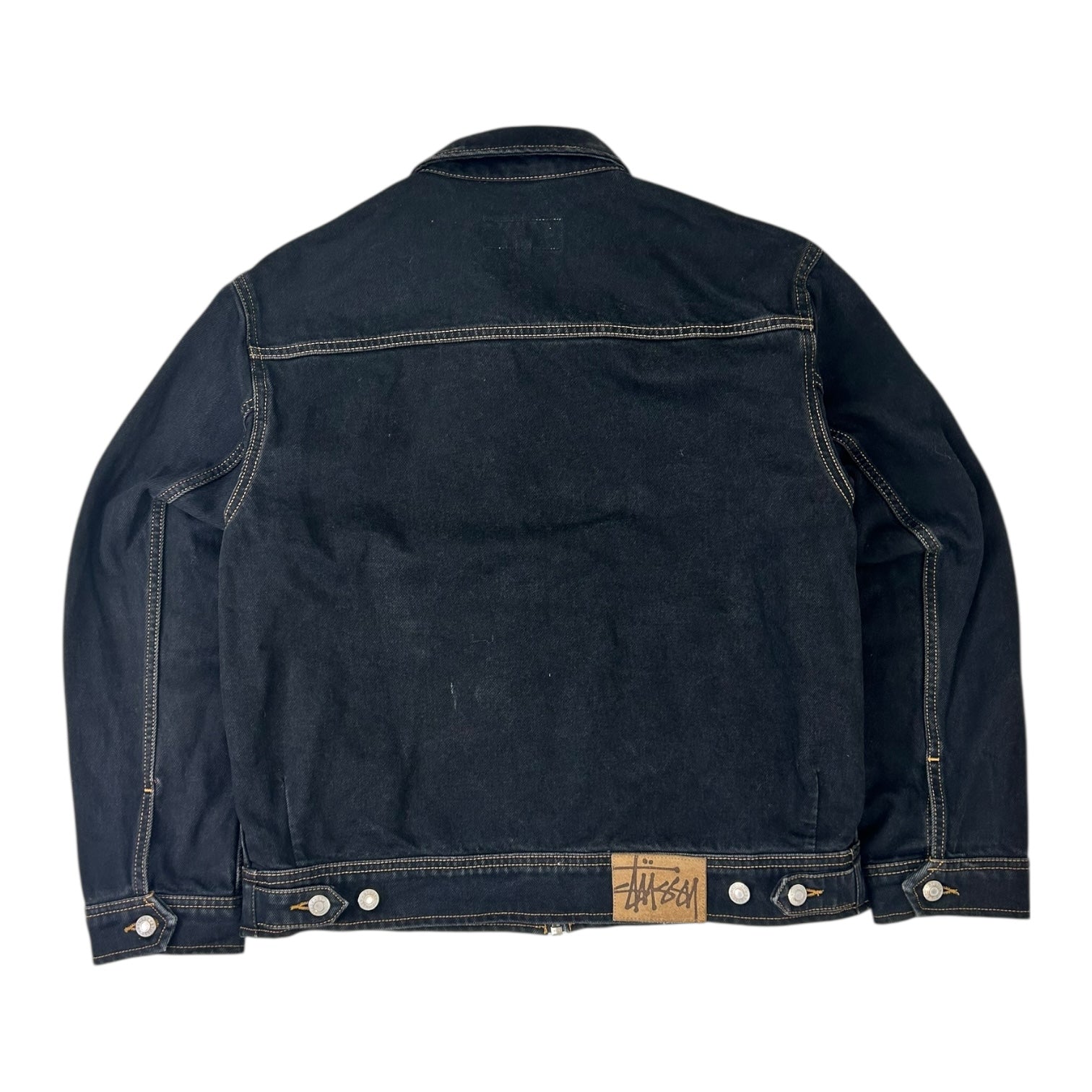 Stussy Denim Zip Work Jacket Black