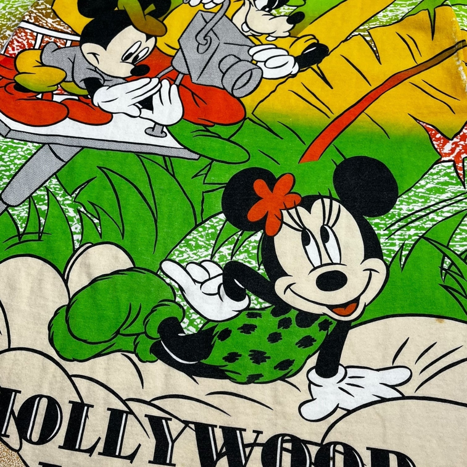 Vintage Hollywood Mickey Jungle Scene T-Shirt