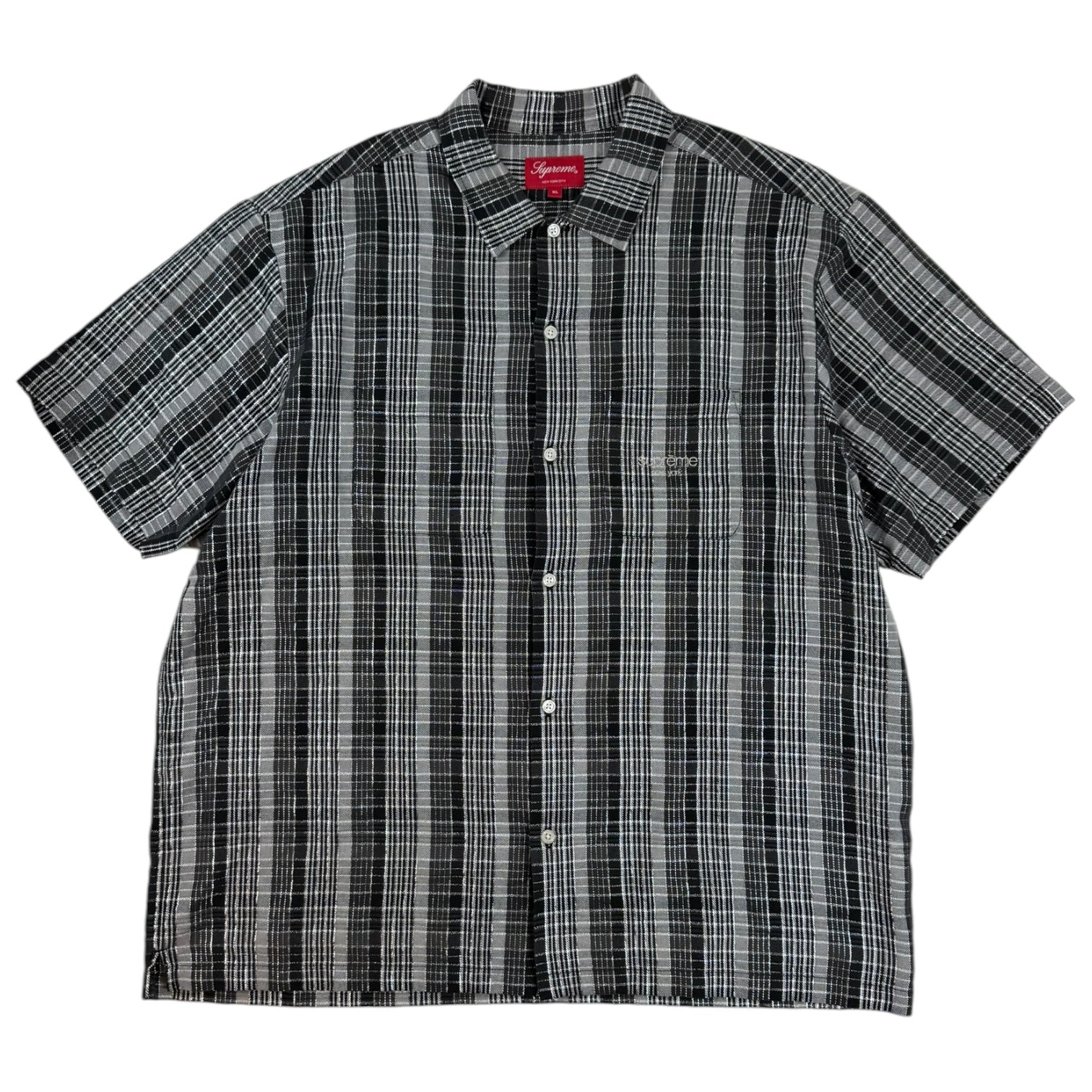 Supreme Metallic Plaid Short Sleeve Shirt