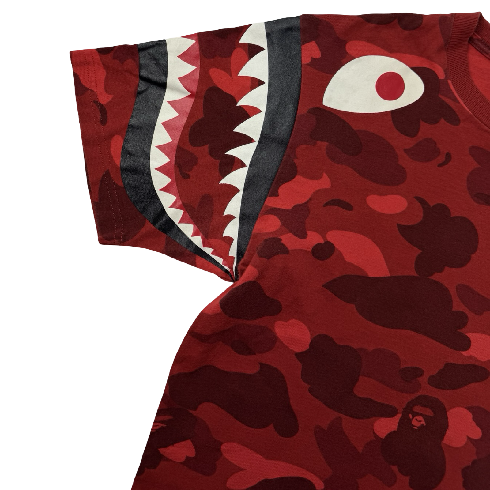 BAPE Camo Shark Sleeve T-Shirt Red
