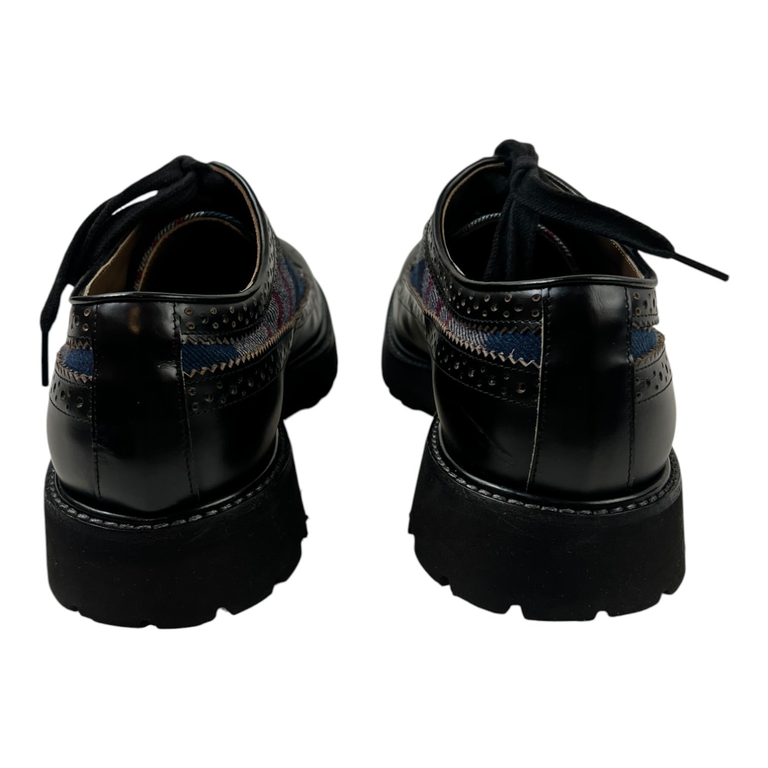 Marni Wingtip Oxford Loafer Black Plaid