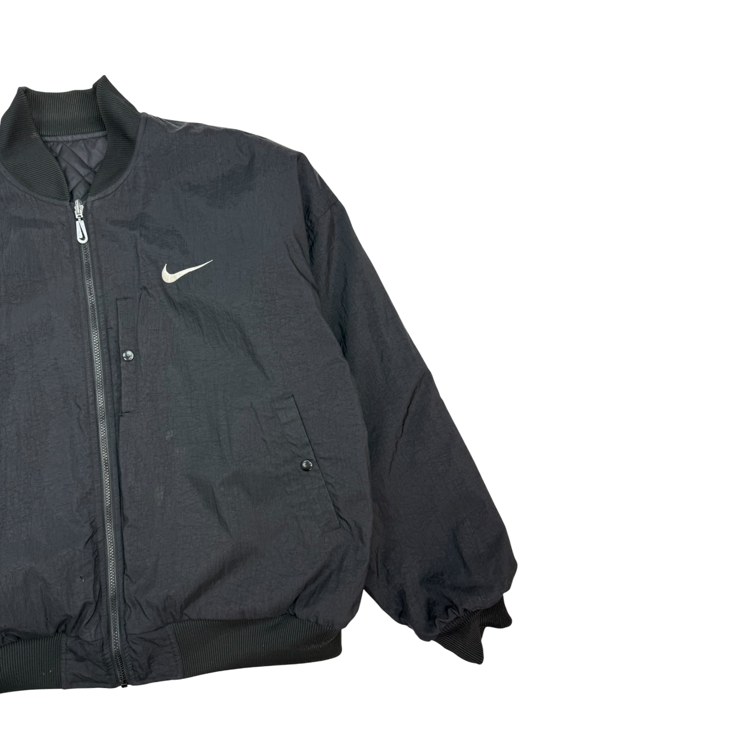 Vintage Nike Quilted Reversible Jacket Black