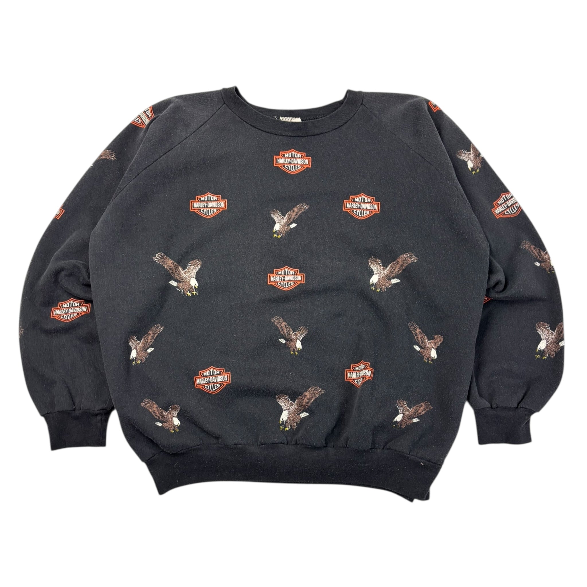 Vintage Harley Davidson Eagle Emblem AOP Crewneck