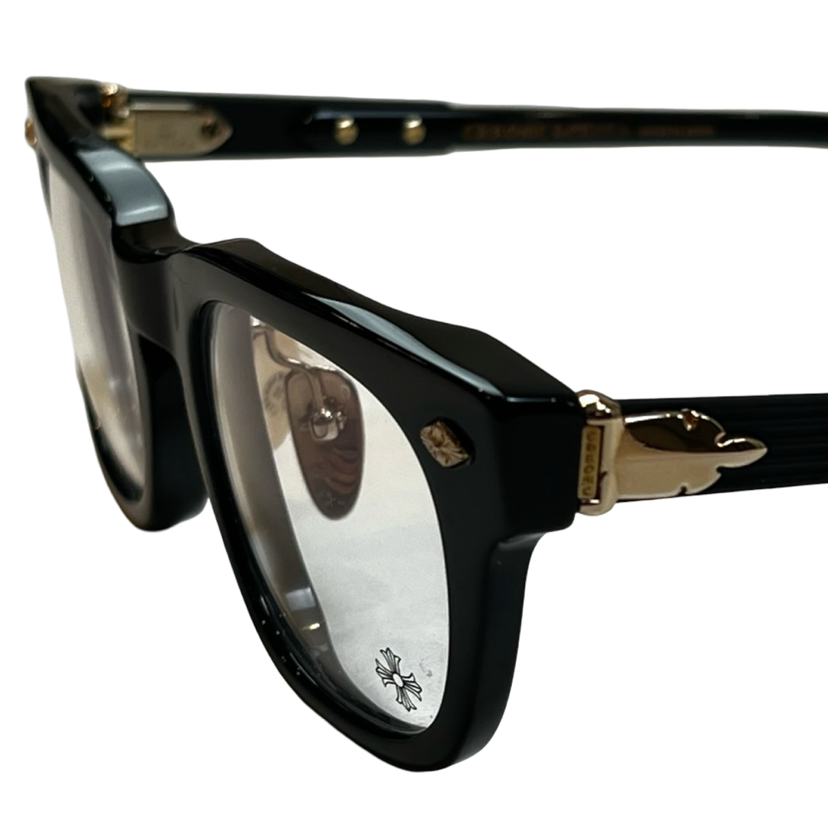 Chrome Hearts Baggins A Square Frame Optical Glasses Black Acetate