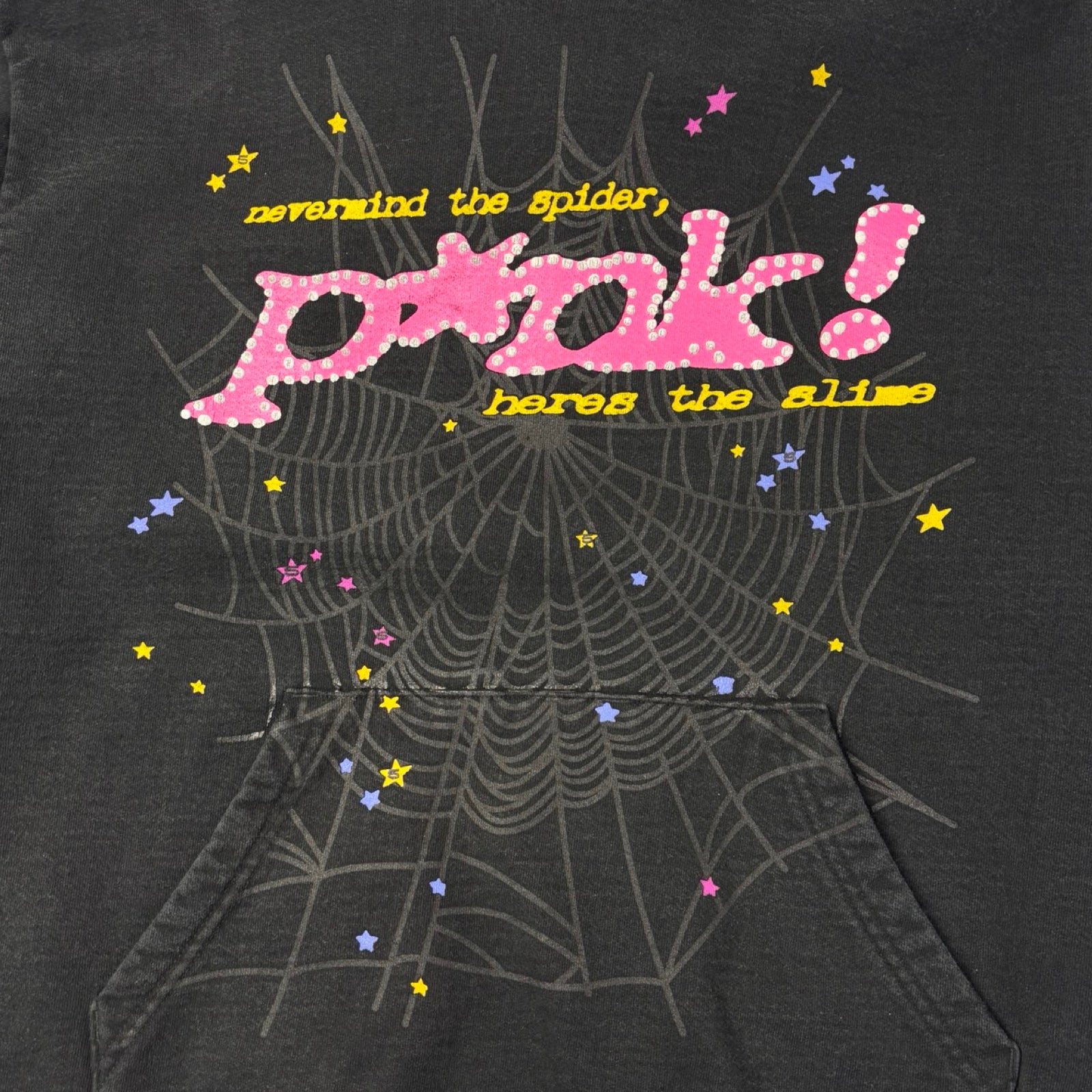 Sp5der P*nk Hoodie Black