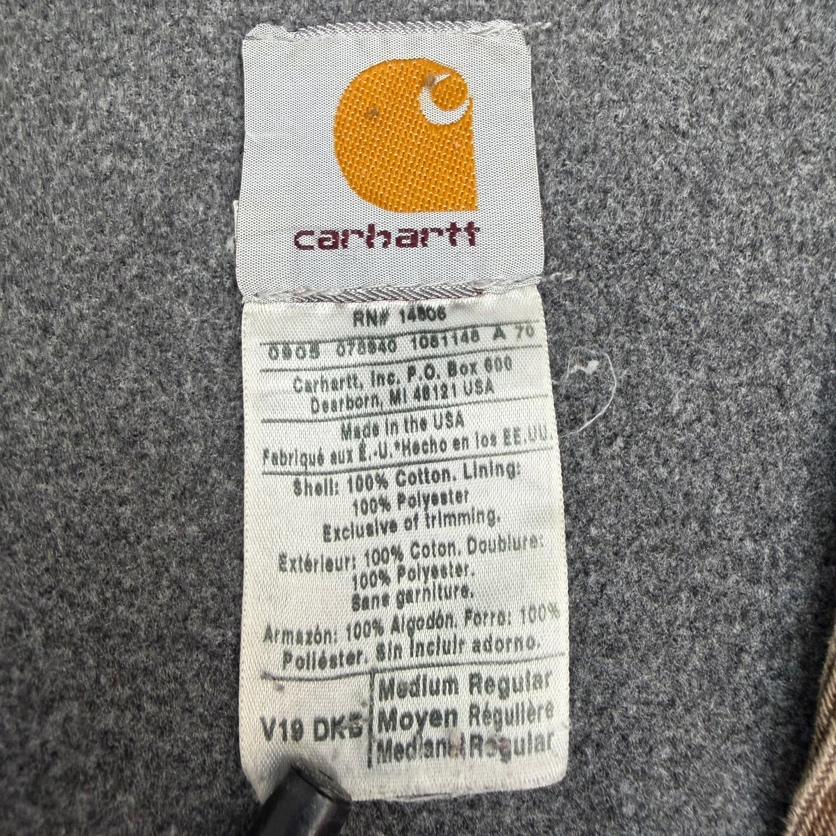 Vintage Carhartt Fleece Lined Vest Faded Brown